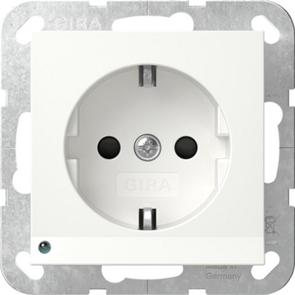 Schutzkontaktsteckdose Typ F 16 Ampere 250 Volt mit LED-Orientierungsleuchte