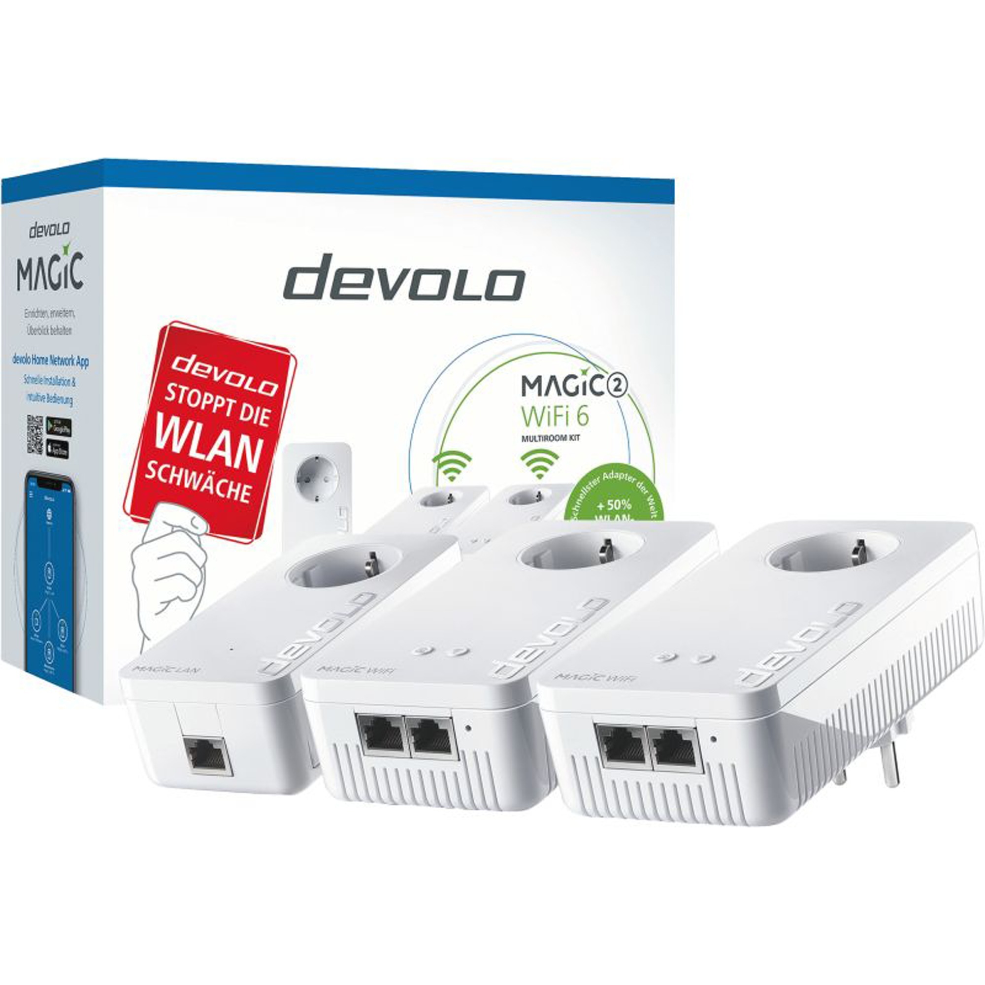 Devolo Magic 2 WiFi 6 Multiroom Kit, Powerline | 04250059688247 Devolo Magic 2 WiFi 6 Multiroom Kit, Powerline | 04250059688247