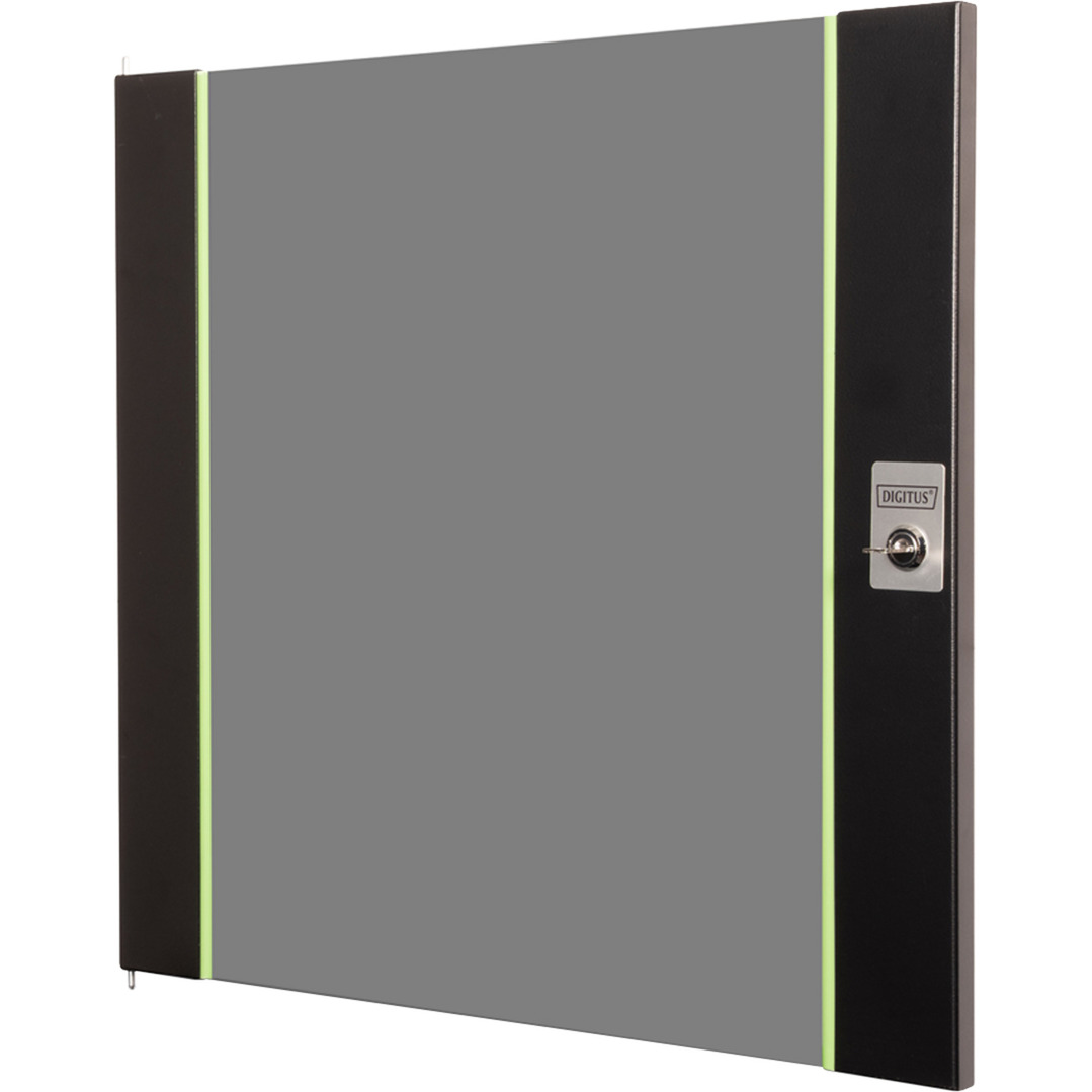 Glas-Fronttür für 19" 12HE Wandgehäuse Unique Serie, Frontpanel