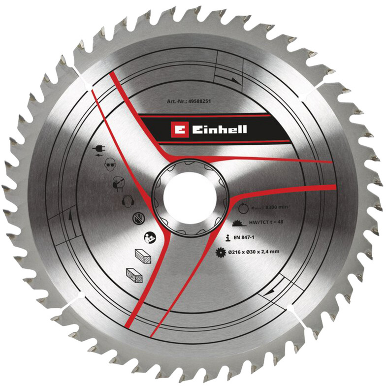 Kreissägeblatt HM, Ø 216 x 30mm, 2,4mm, 48Z