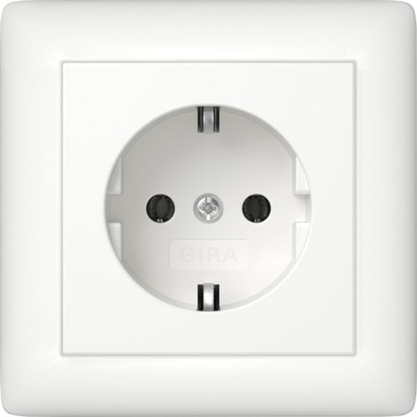 Schutzkontaktsteckdose Typ F 16 Ampere 250 Volt mit Vollplatte für Einzelmontage