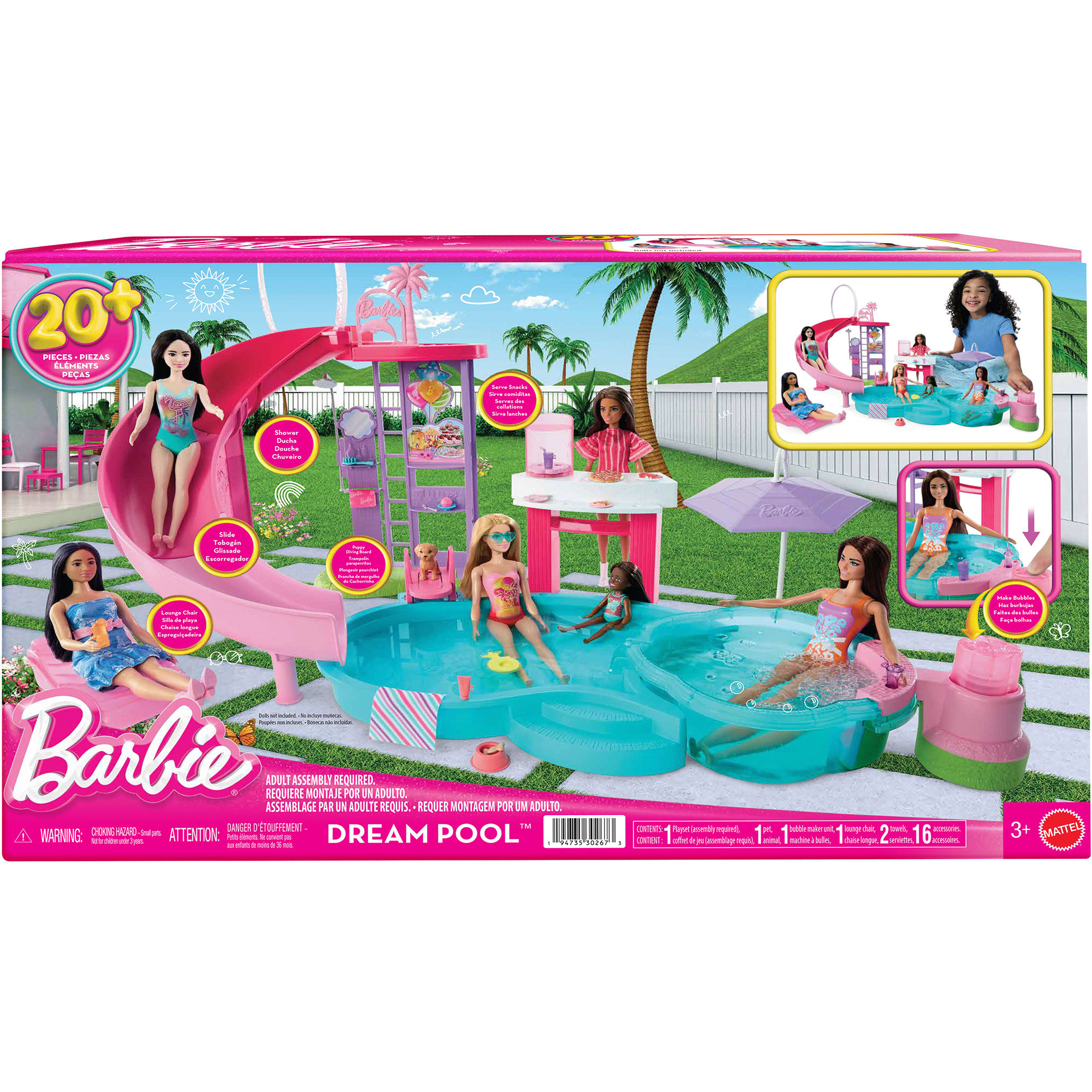 Barbie Traumpool Spielset, Spielgebäude