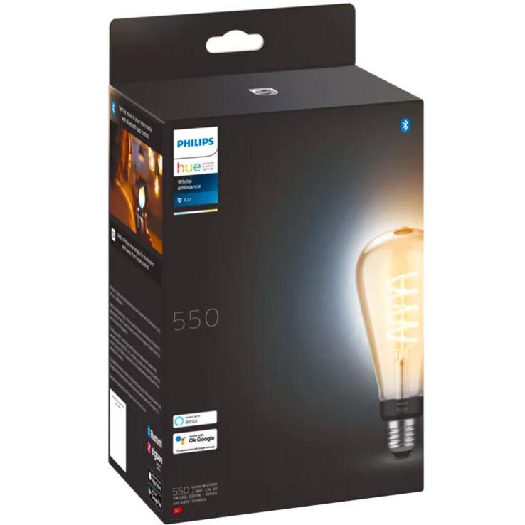White Ambiance Filament Lampe E27 Giant Edison ST72 550 lm, LED-Lampe
