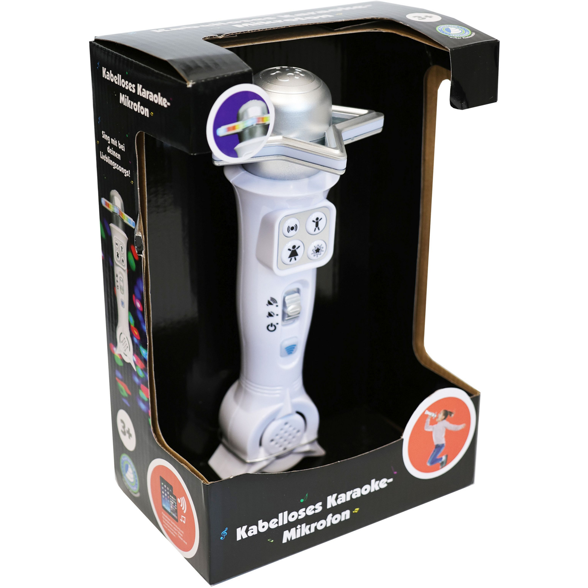Kabelloses Karaoke Mikrofon mit Echo-Soundeffekt und Stimmverzerrer