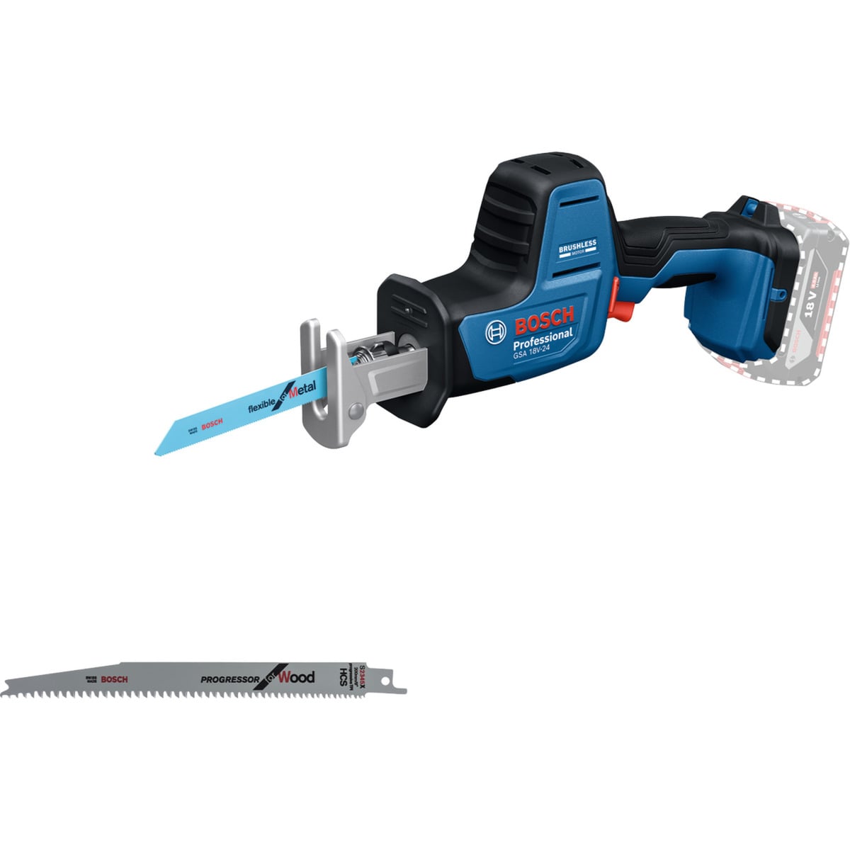 Akku-Säbelsäge GSA 18V-24 Professional solo, 18Volt
