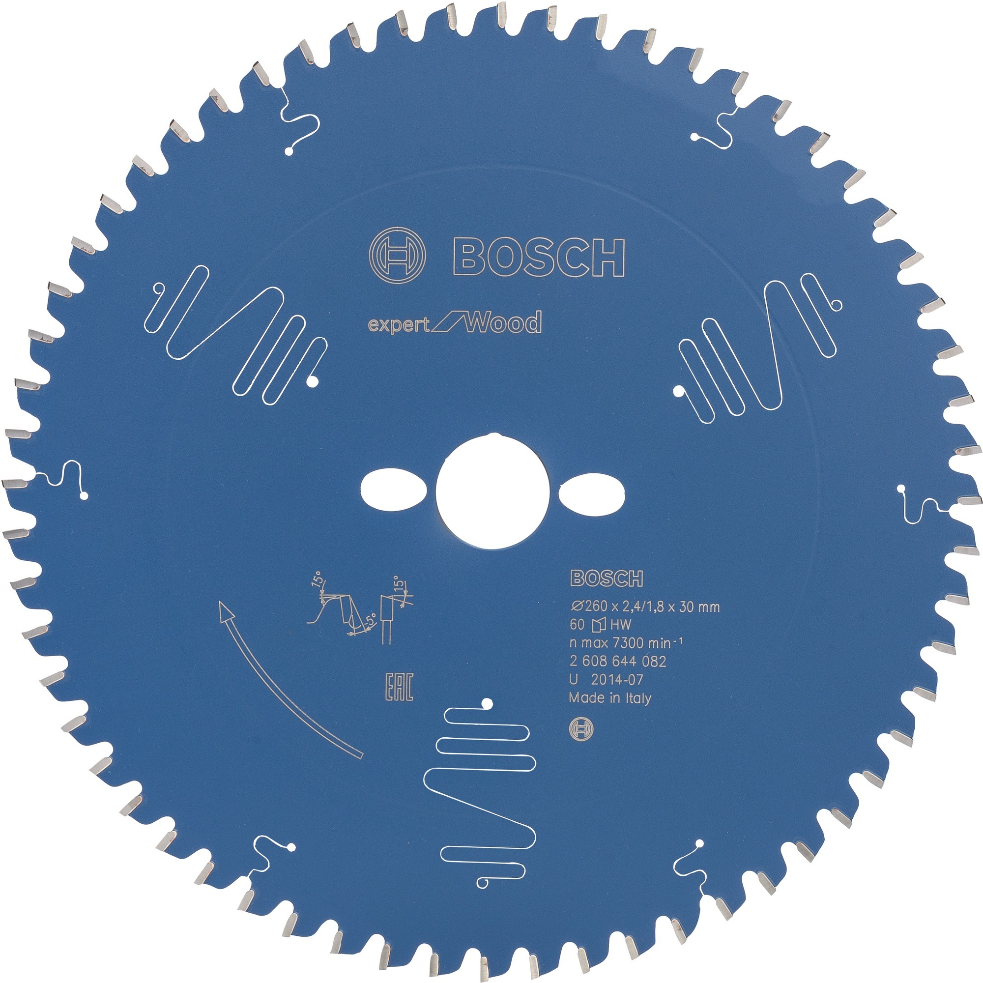 EXPERT Wood Kreissägeblatt, Ø 260mm, 60Z