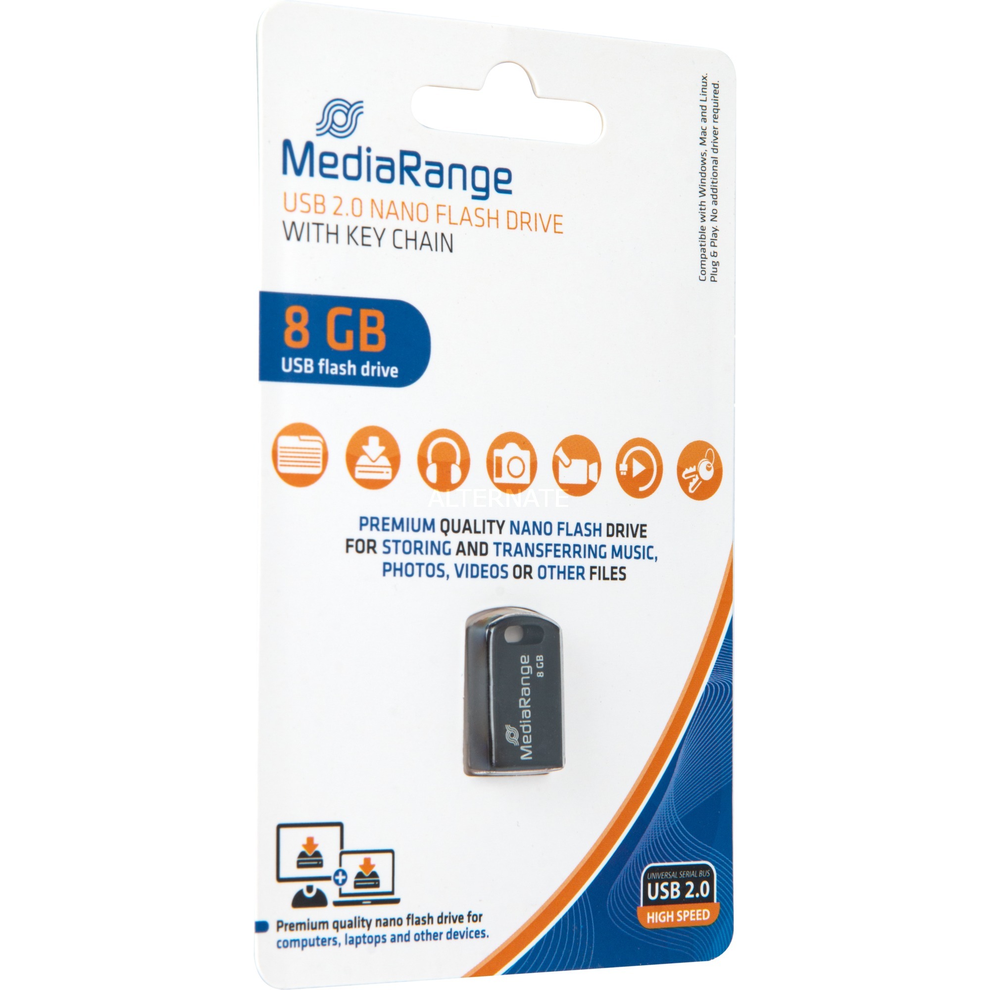 MediaRange USB Nano 8 GB, USB-Stick | 04260283115457 MediaRange USB Nano 8 GB, USB-Stick | 04260283115457