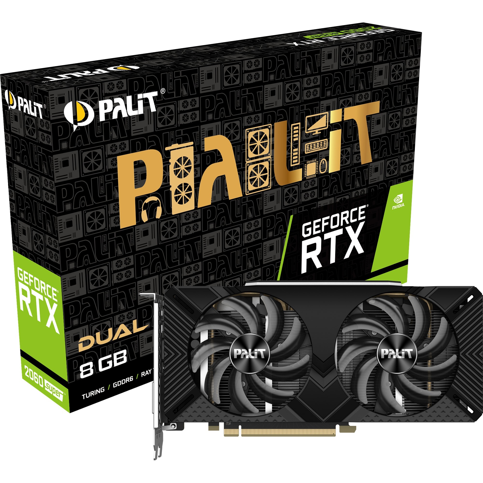 Palit GeForce RTX 2060 SUPER Dual, Grafikkarte | 04710562242560 Palit GeForce RTX 2060 SUPER Dual, Grafikkarte | 04710562242560