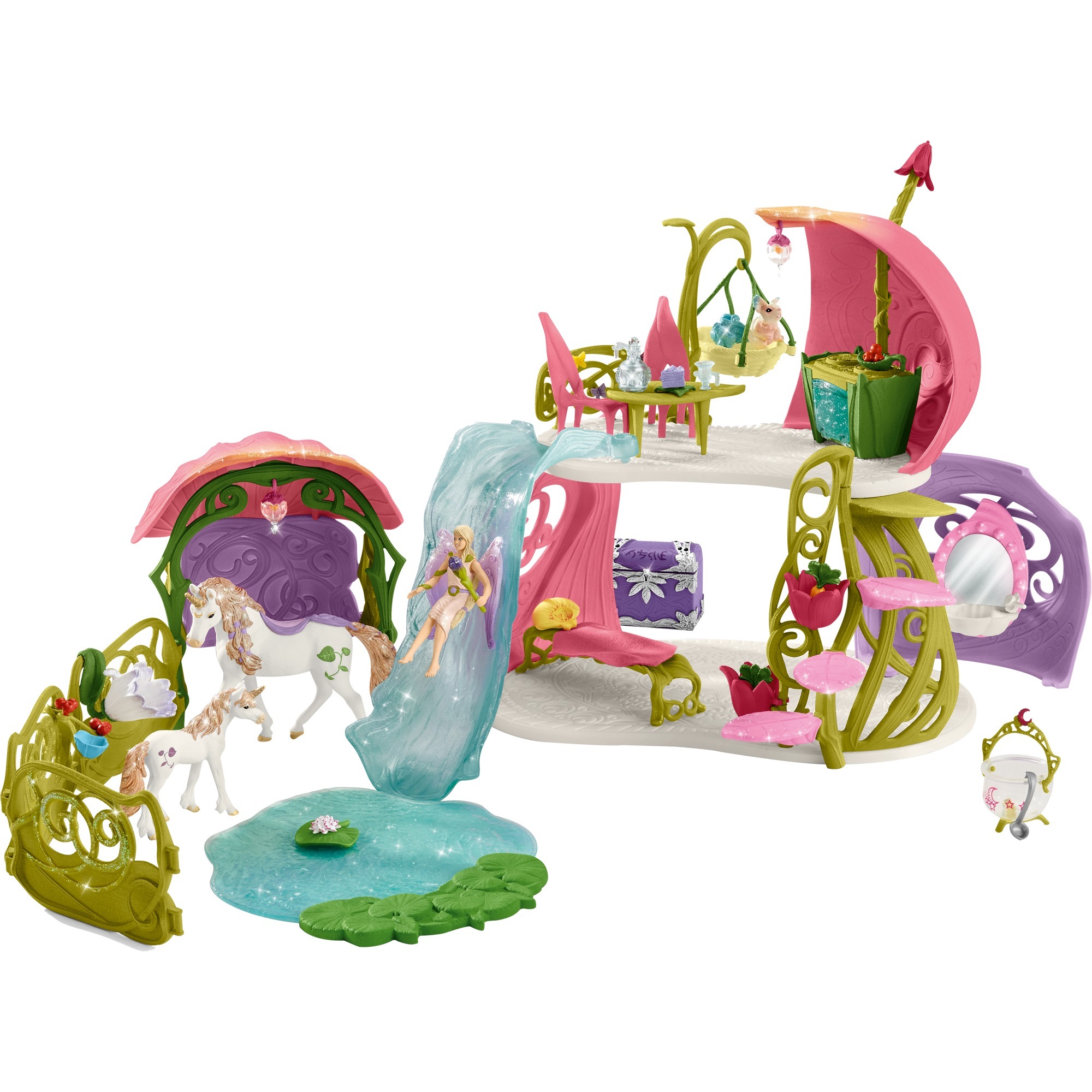 Schleich Bayala Glitzerndes Blütenhaus mit Einhörnern, See und Stall, Spielfigur | 04055744021909 Schleich Bayala Glitzerndes Blütenhaus mit Einhörnern, See und Stall, Spielfigur | 04055744021909