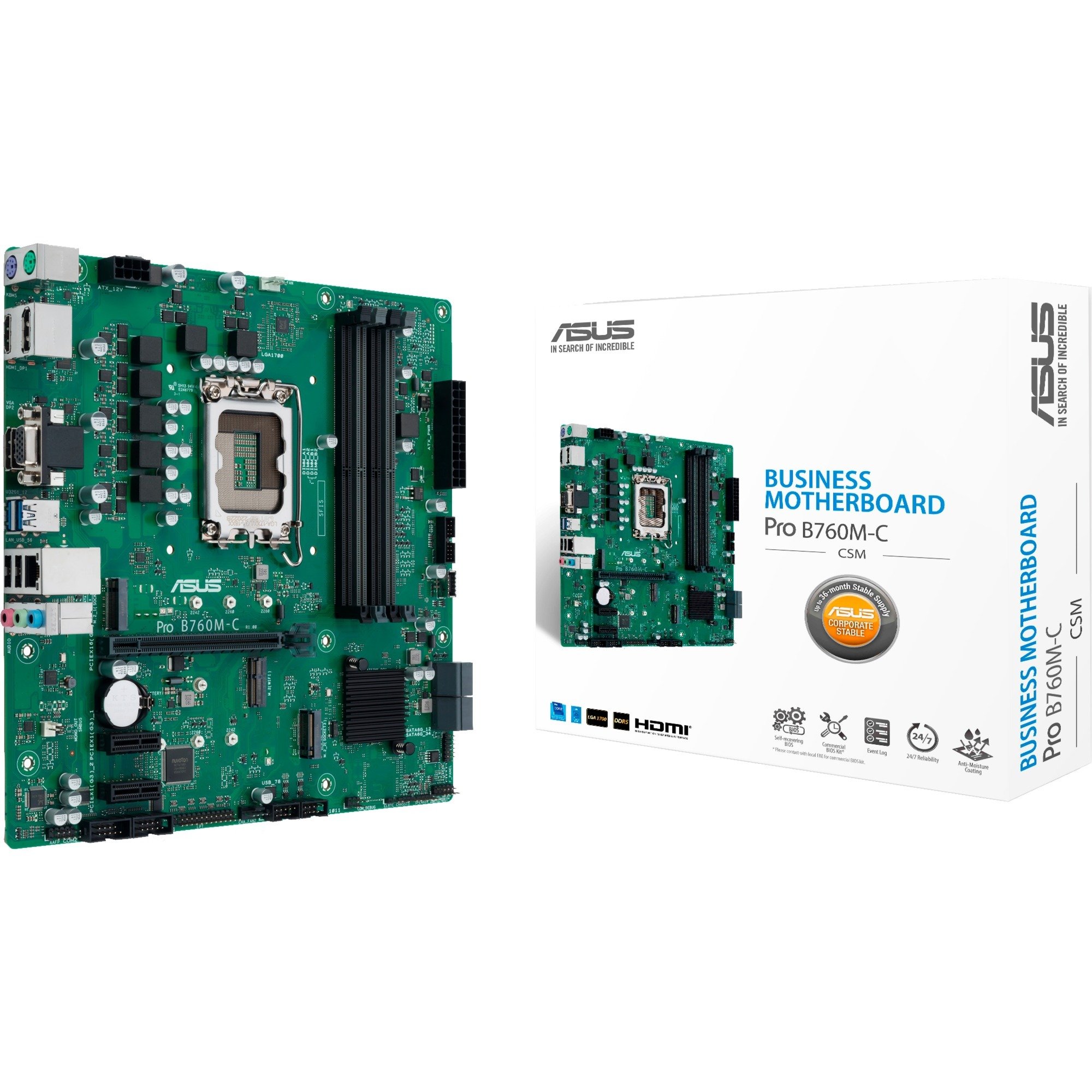 Asus PRO B760M-C-CSM, Mainboard | 04711387014691 Asus PRO B760M-C-CSM, Mainboard | 04711387014691