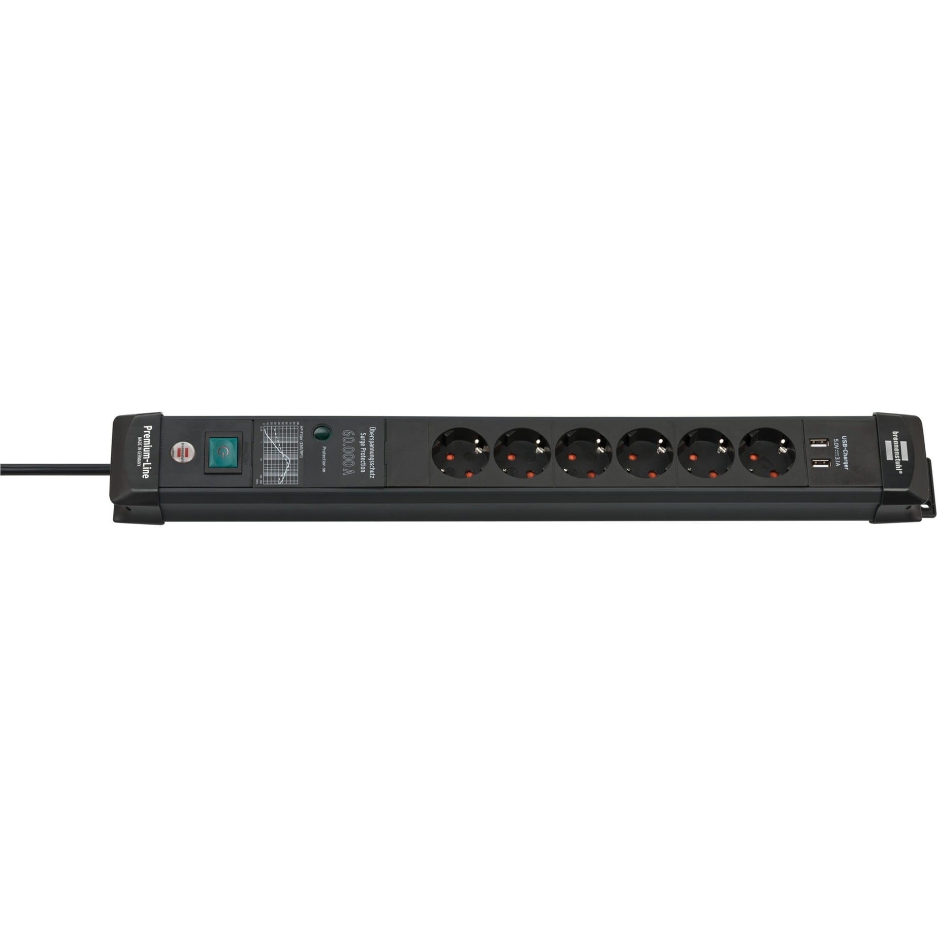 Premium-Line Steckdosenleiste 6-fach