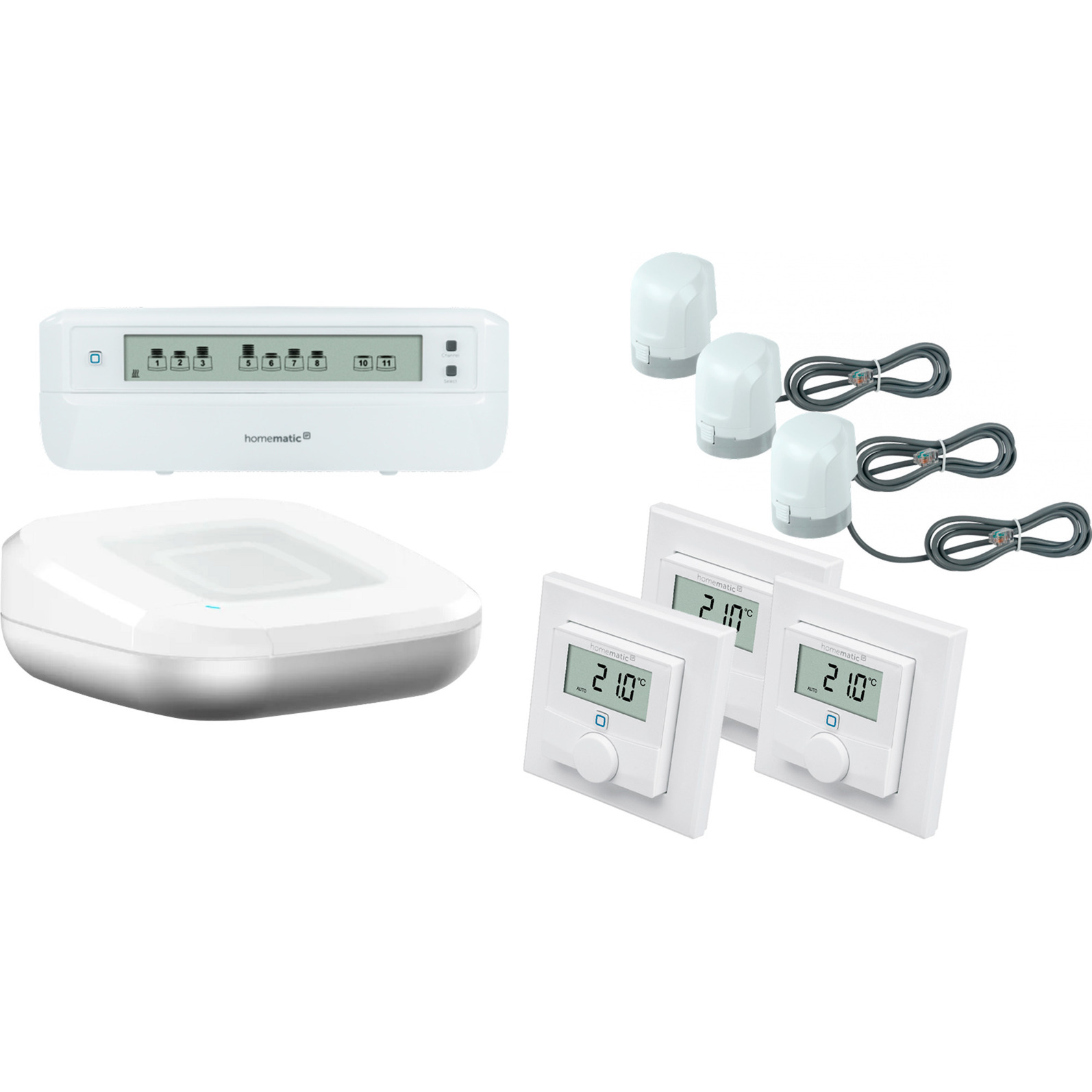 Set Fußbodenheizung für 3 Räume