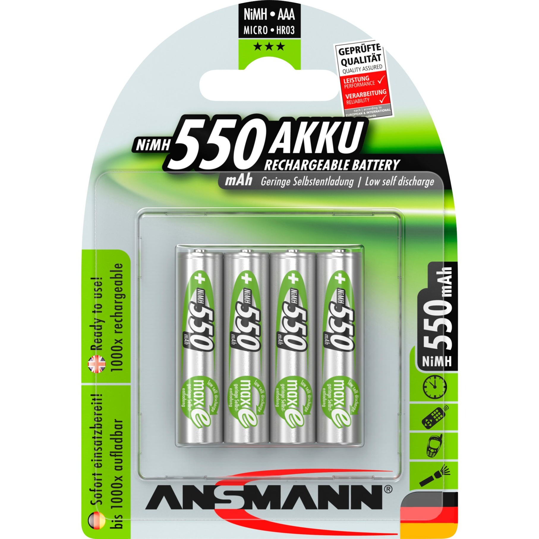 Ansmann 550mAh, Akku | 04013674030774 Ansmann 550mAh, Akku | 04013674030774