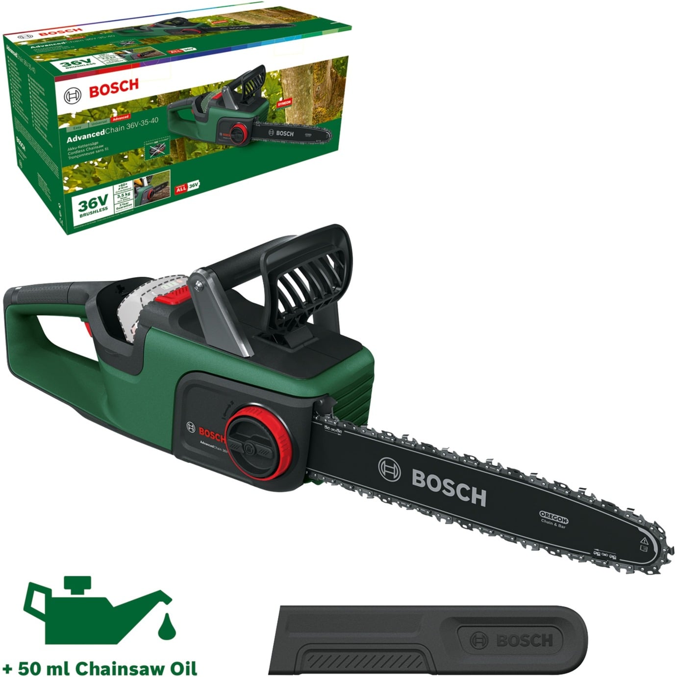 Akku-Kettensäge AdvancedChain 36V 35-40 Solo, 36Volt