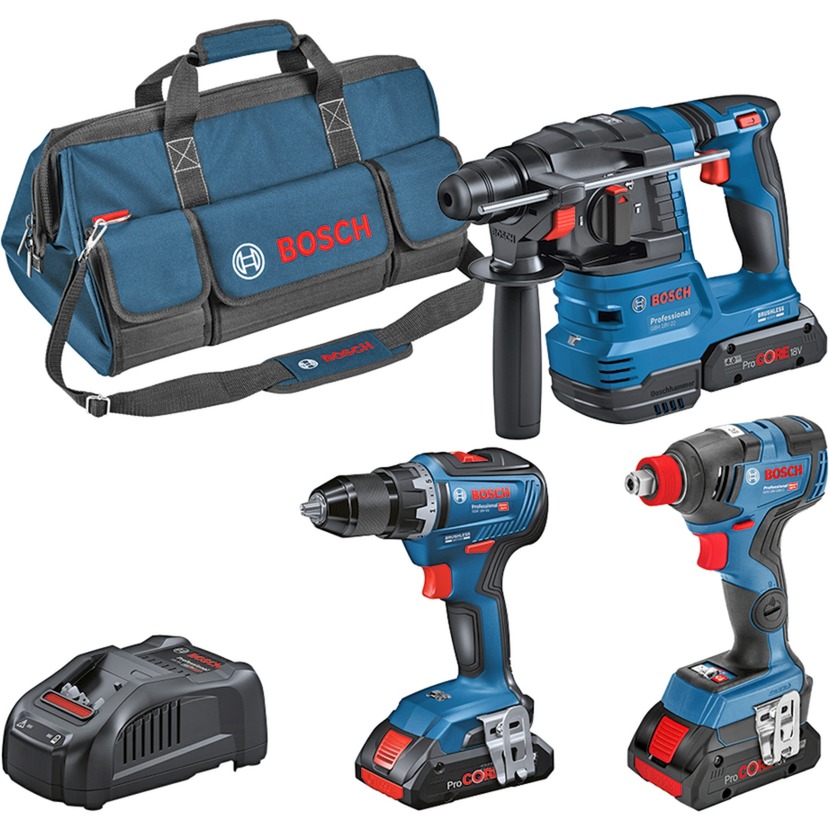 Bosch Kombi-Set GSR 18V-55 + GDX 18V-200 + GBH 18V-22, Werkzeug-Set | 04053423251074 Bosch Kombi-Set GSR 18V-55 + GDX 18V-200 + GBH 18V-22, Werkzeug-Set | 04053423251074