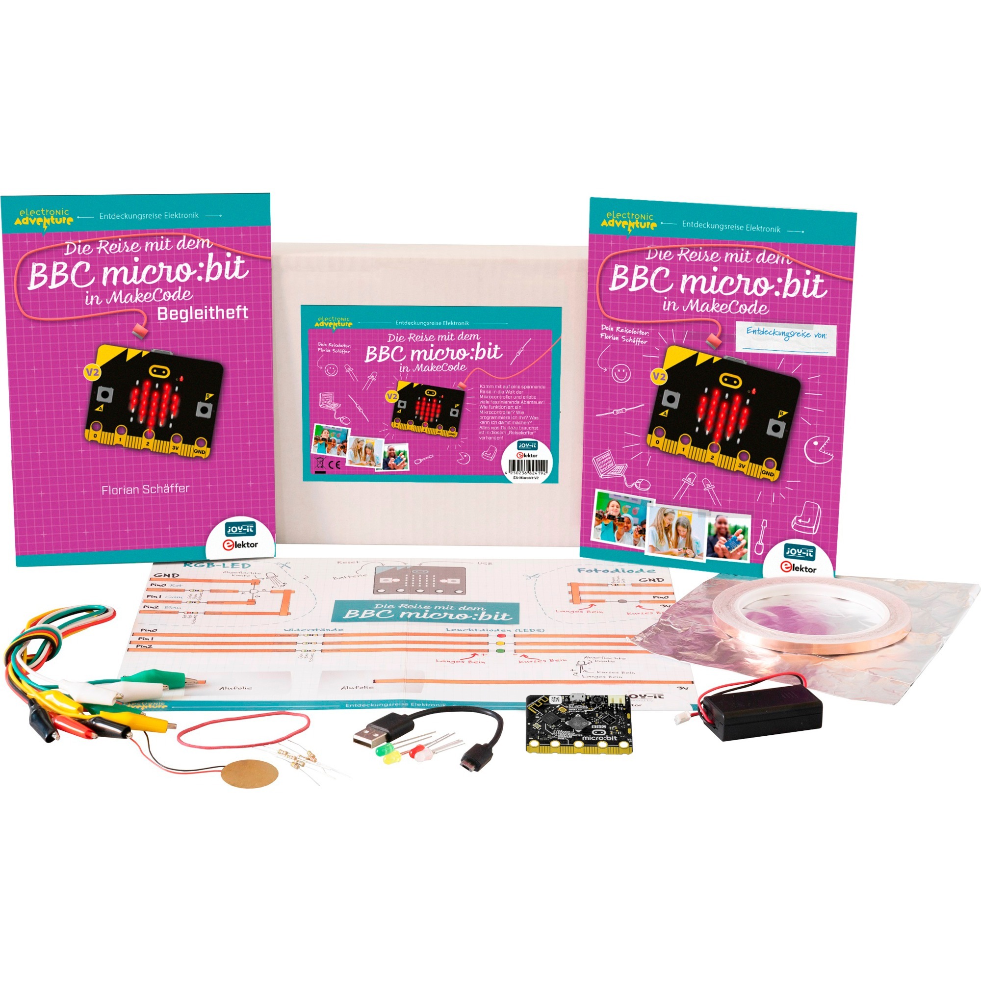 Electronic Adventure Kit Die Reise mit dem BBC micro:bit V2, Experimentierkasten