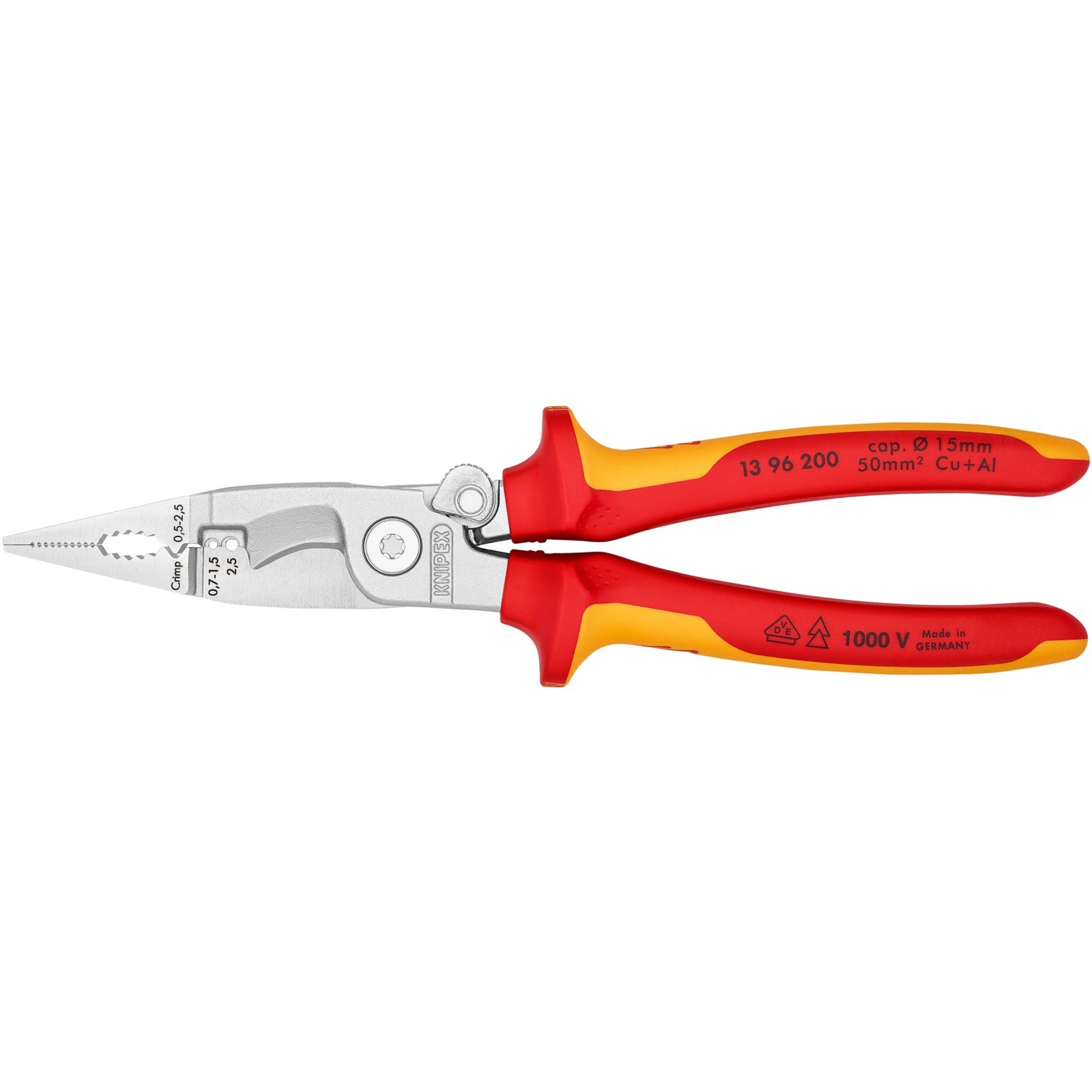 Knipex Elektro-Installationszange VDE 13 96 200 | 04003773075110 Knipex Elektro-Installationszange VDE 13 96 200 | 04003773075110