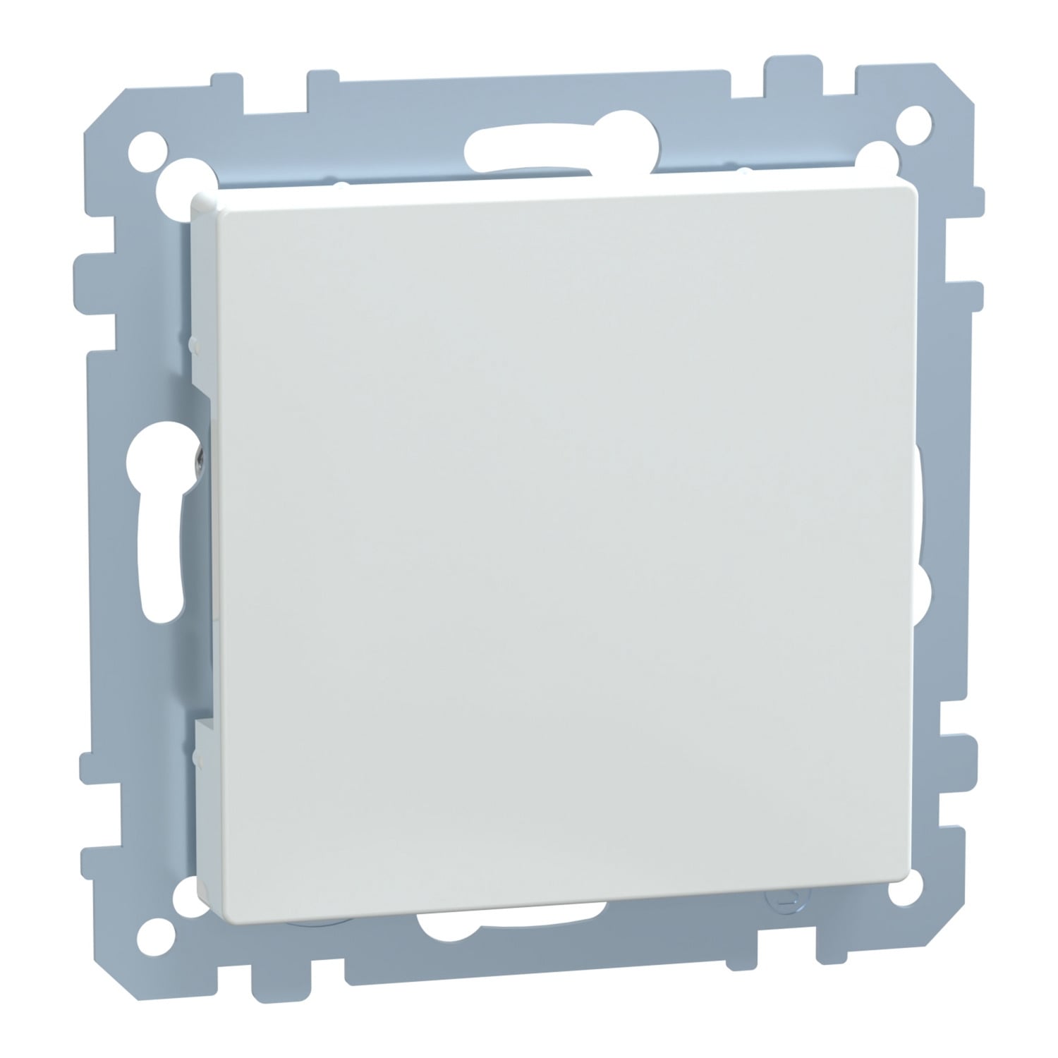 Blindabdeckung mit zentraler Abdeckplatte, Unterputz, Thermoplast, glänzend, IP20, 73x73x23 mm