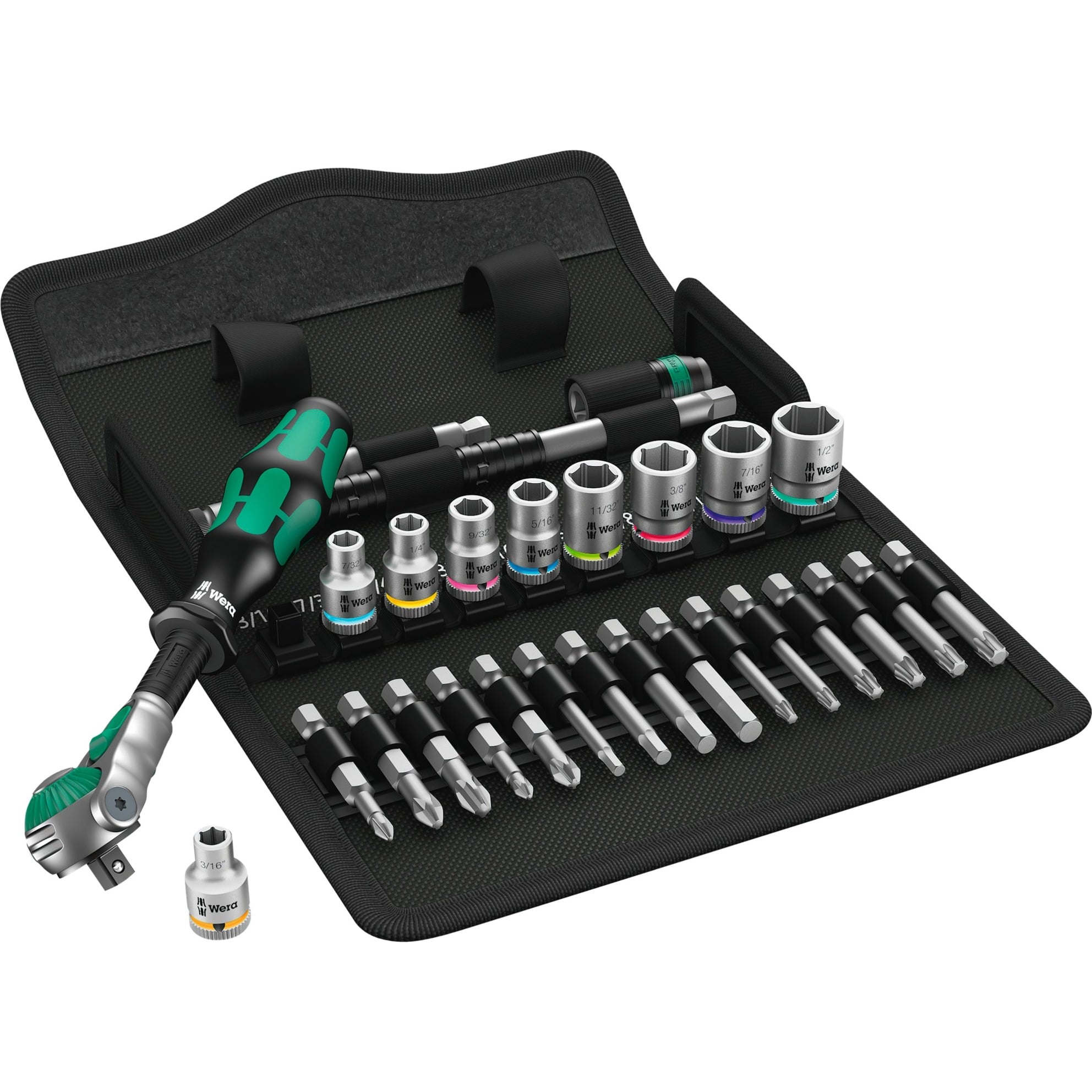 8100 SA 9 Zyklop Speed-Knarrensatz, zöllig, 1/4", Werkzeug-Set