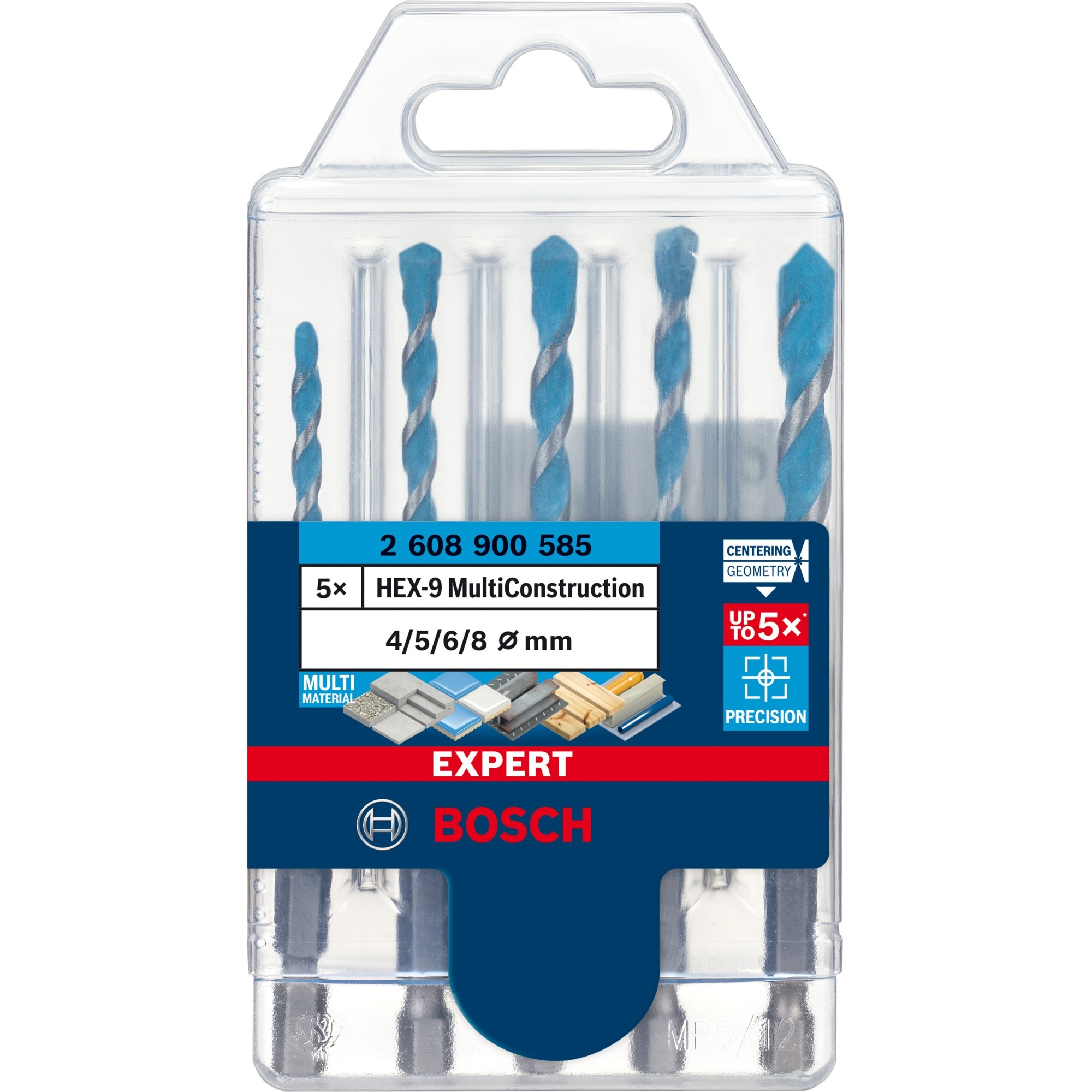 EXPERT HEX-9 MultiConstruction Bohrer-Satz, 5-teilig