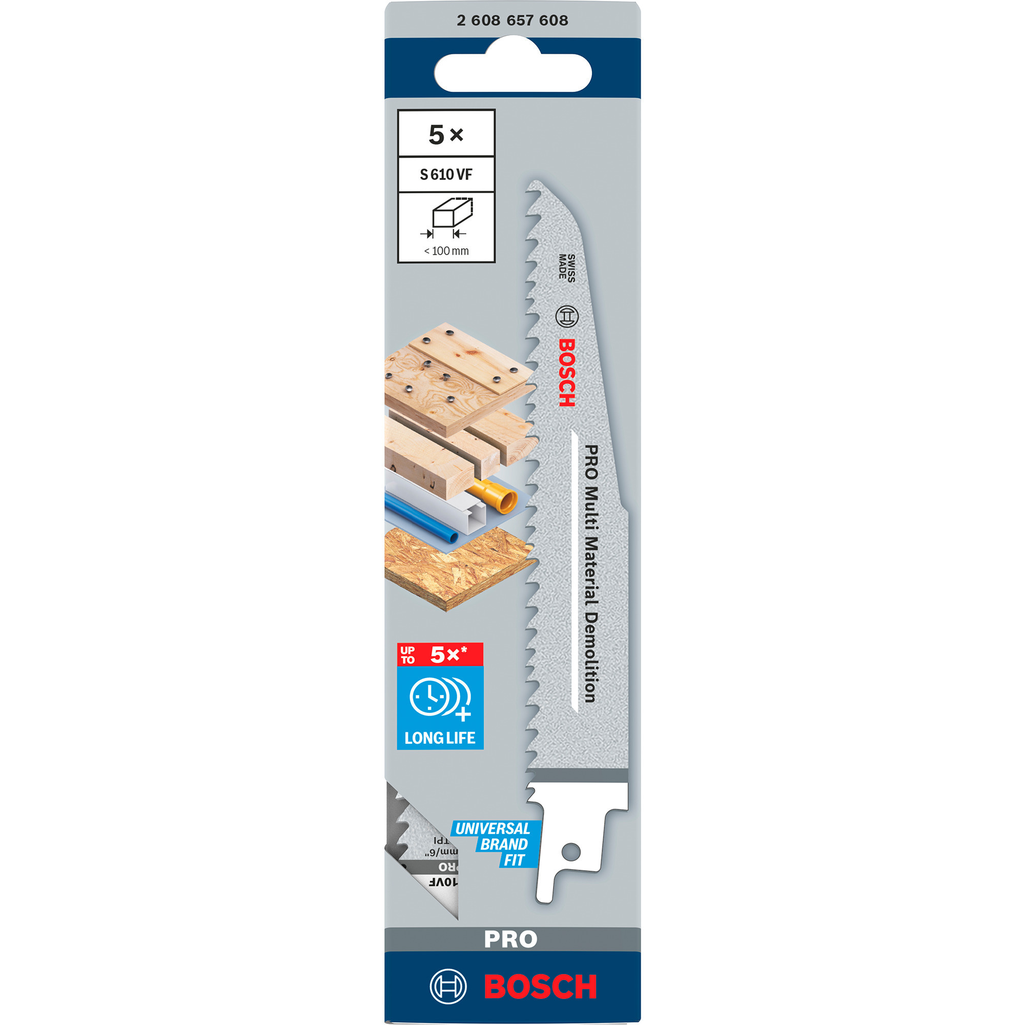 PRO Multi Material Demolition Säbelsägeblatt S 610 VF, 5 Stück