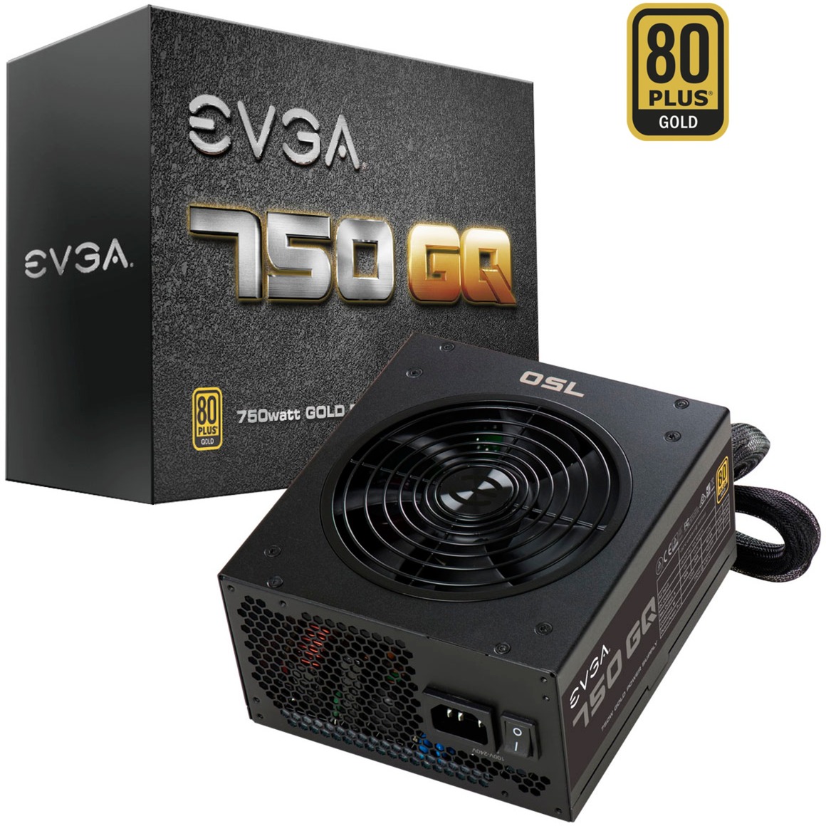 Evga 750 GQ 80+ GOLD 750W, PC-Netzteil | 04250812409232