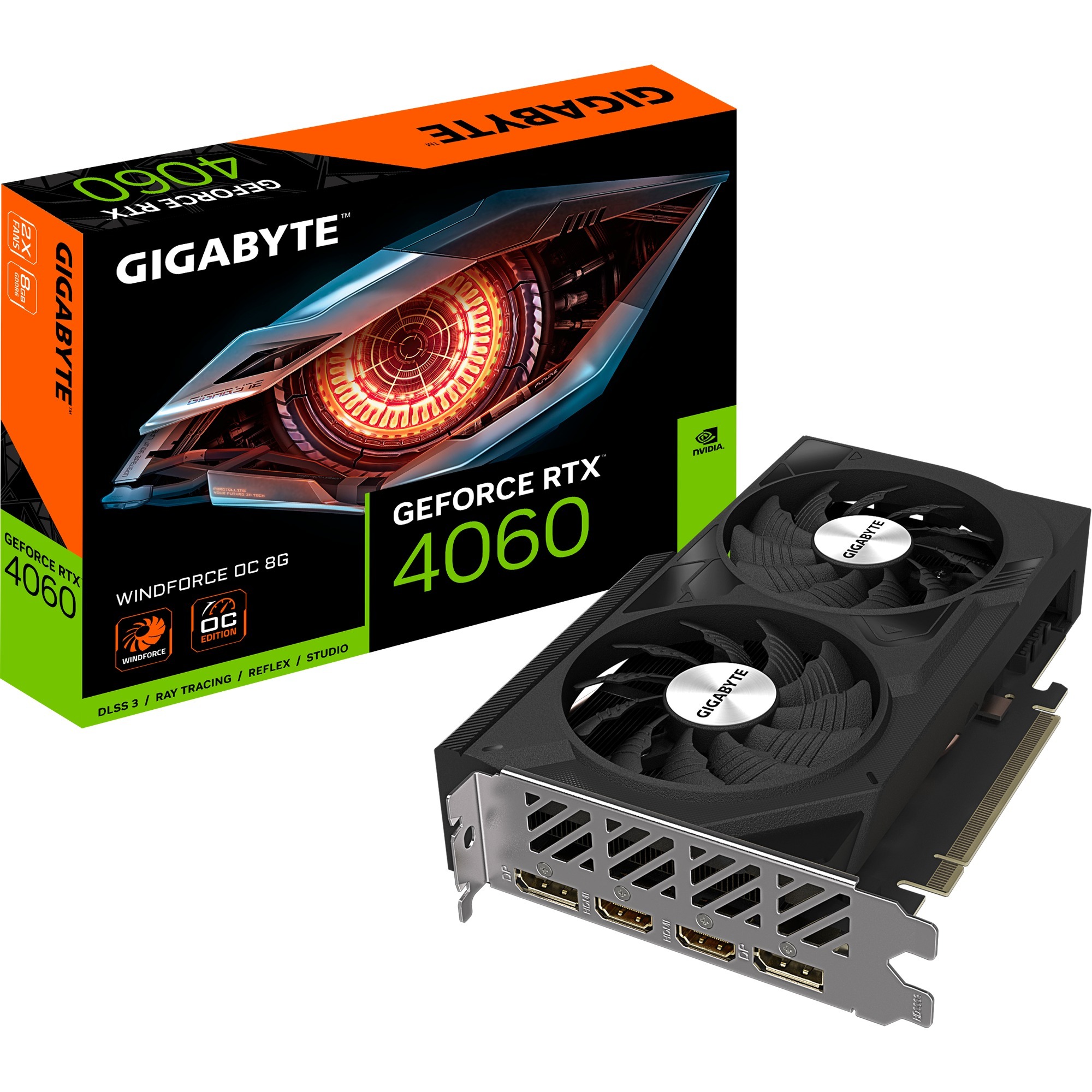 Gigabyte GeForce RTX 4060 WINDFORCE 2 OC, Grafikkarte | 04719331313685 Gigabyte GeForce RTX 4060 WINDFORCE 2 OC, Grafikkarte | 04719331313685