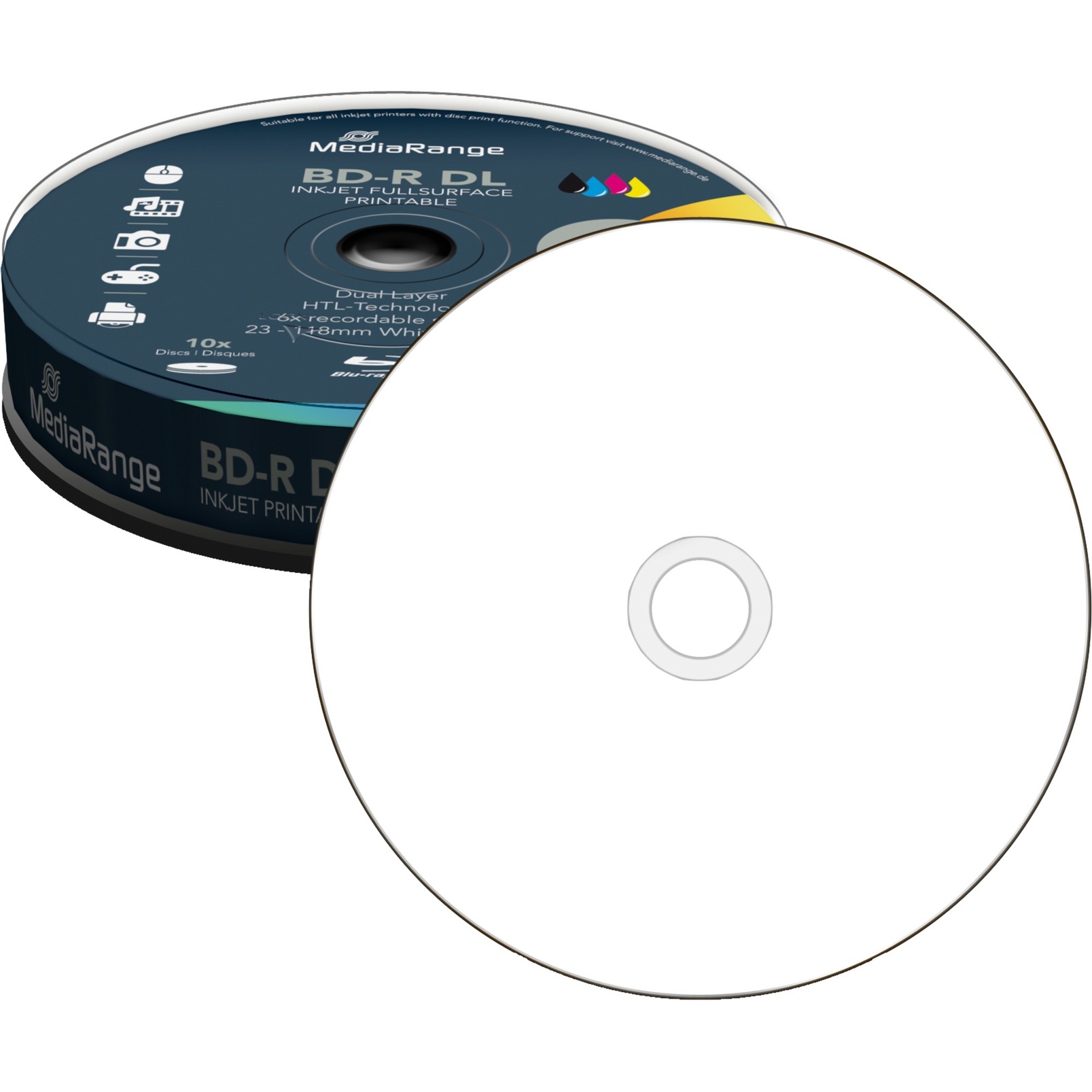 MediaRange BD-R 50 GB, Blu-ray-Rohlinge | 04260057129000