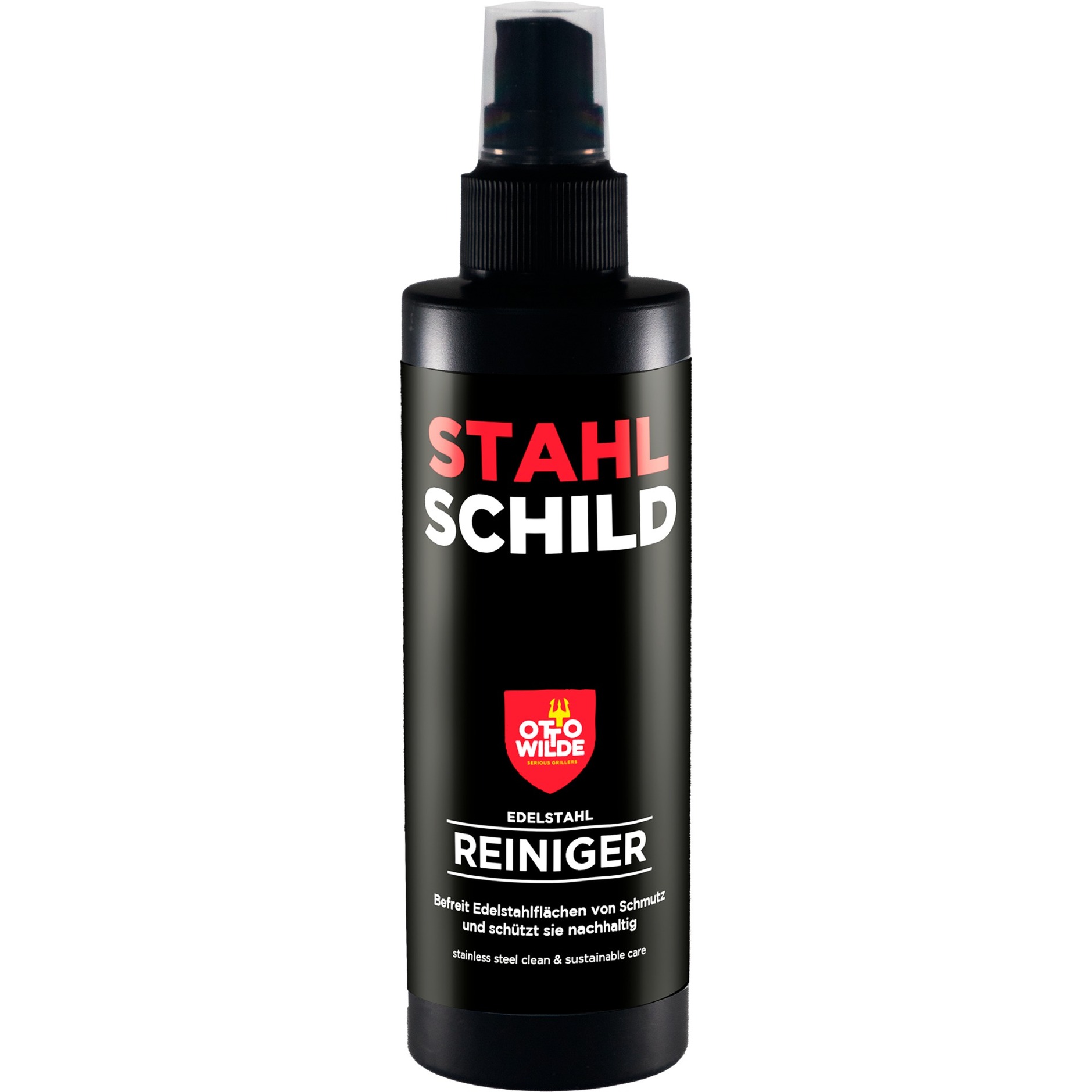 Otto Wilde Grillers Edelstahlreiniger „Stahlschild“, 200ml, Reinigungsmittel | 04260630450828 Otto Wilde Grillers Edelstahlreiniger „Stahlschild“, 200ml, Reinigungsmittel | 04260630450828