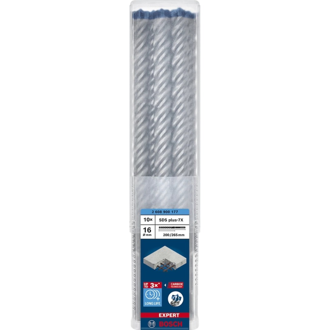 EXPERT Hammerbohrer SDS-plus-7X, Ø 16mm, 10 Stück
