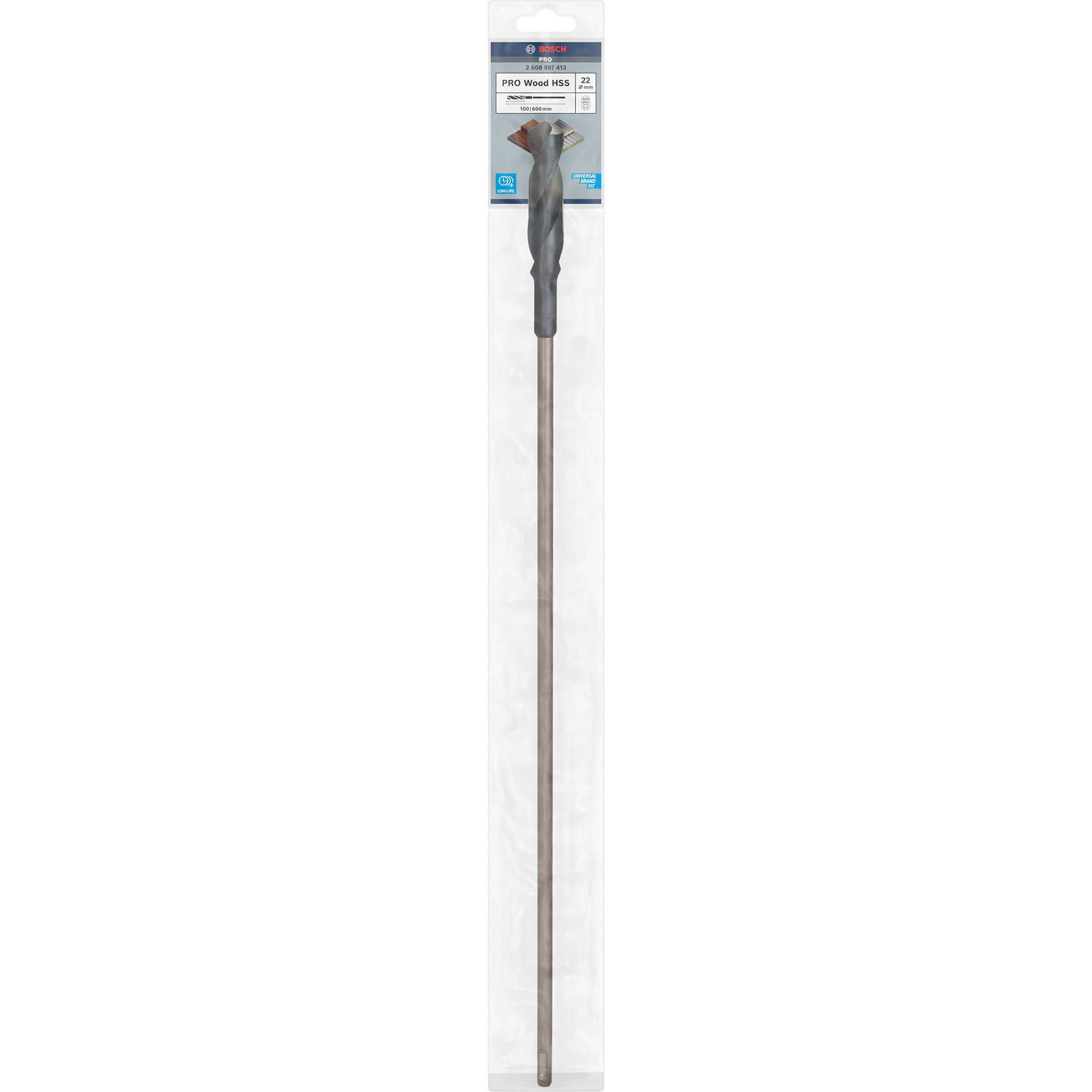 PRO Wood HSS Schalungs- und Installationsbohrer, SDS-plus, Ø 22mm
