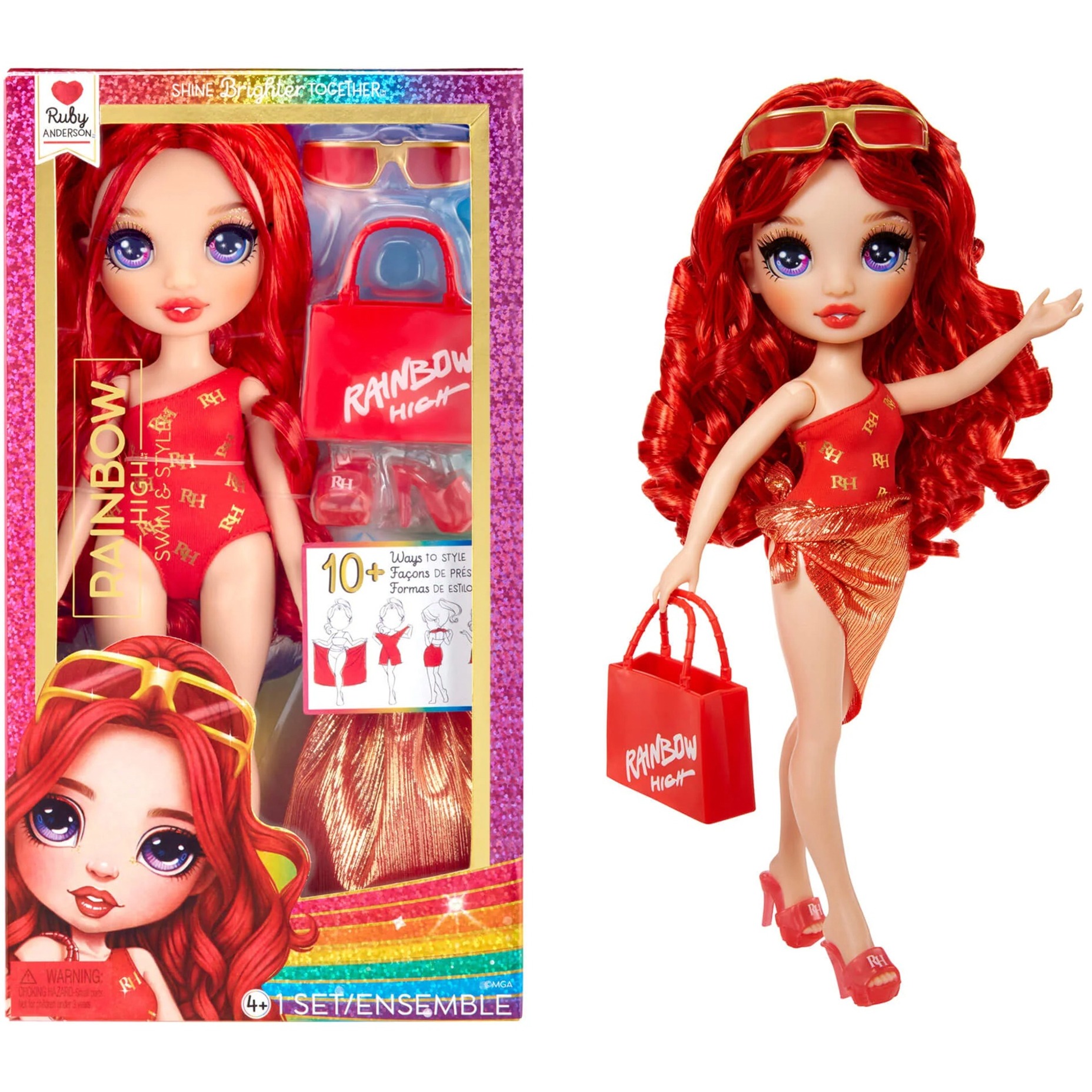 MGA Entertainment Rainbow High Swim & Style – Ruby (Red), Puppe | 00035051507277 MGA Entertainment Rainbow High Swim & Style – Ruby (Red), Puppe | 00035051507277