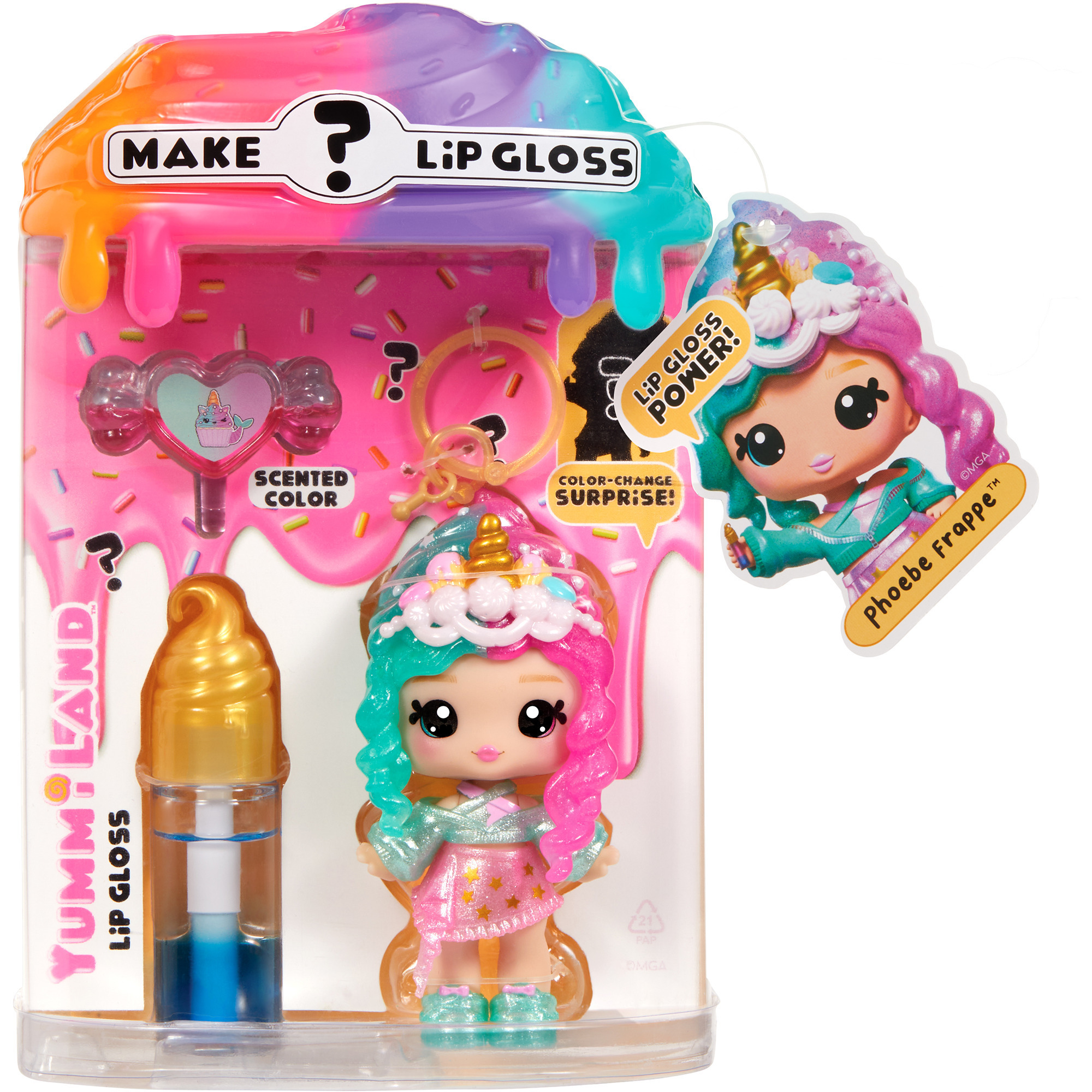 Yummiland Lip Gloss Doll: Mystery Color Change - Phoebe Frappe, Puppe