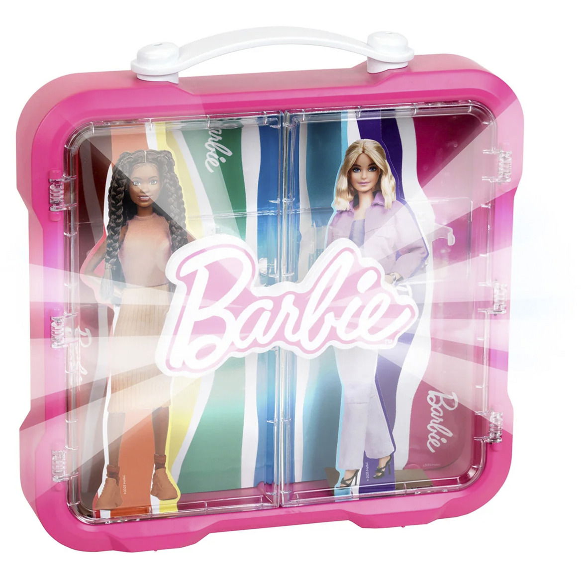 Barbie - Vitrinenkoffer für 4 Barbies, Aufbewahrungsbox