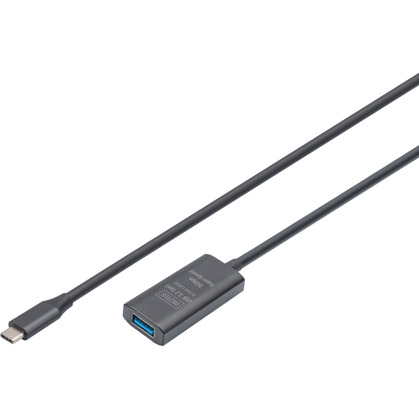 Aktives USB 3.2 Gen 1 Verlängerungskabel, USB-C Stecker > USB-A Buchse