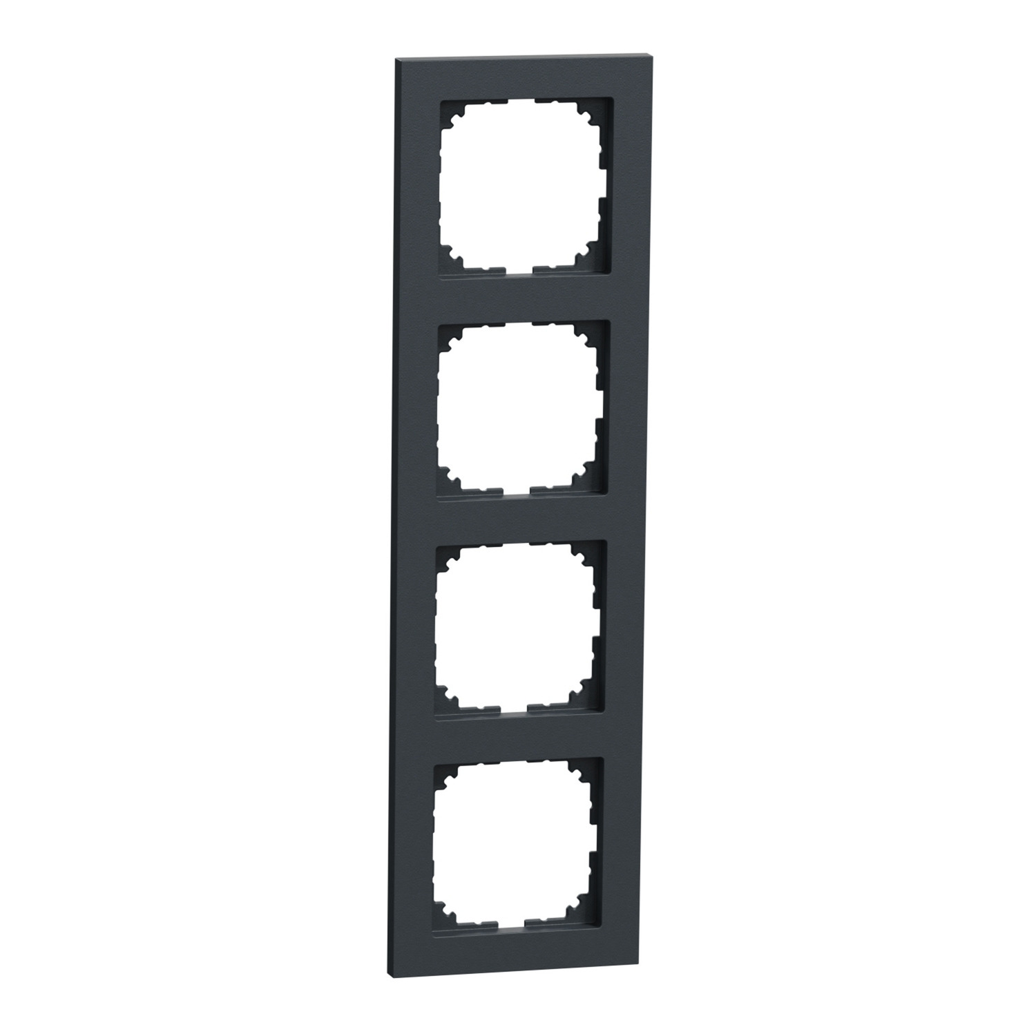 Rahmen vierfach aus Thermoplast, matt, Schutzart IP20, Maße 83x297x12 mm