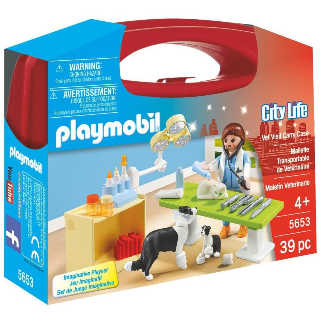 Spielzeug: PLAYMOBIL 5653 Tierarztpraxis zum Mitnehmen