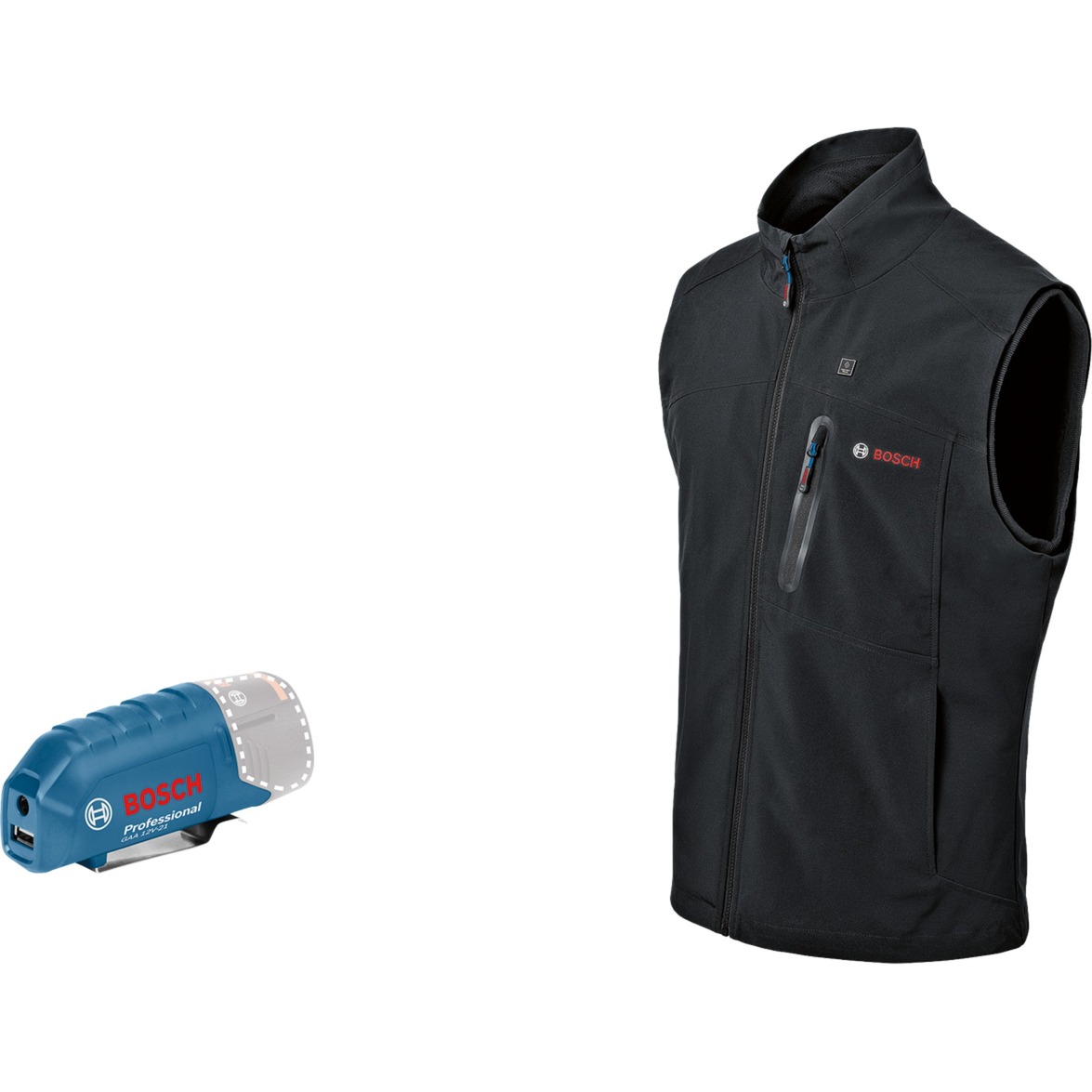 Bosch Beheizbare Weste GHV 12+18V XA, M, Arbeitskleidung | 04059952580739 Bosch Beheizbare Weste GHV 12+18V XA, M, Arbeitskleidung | 04059952580739