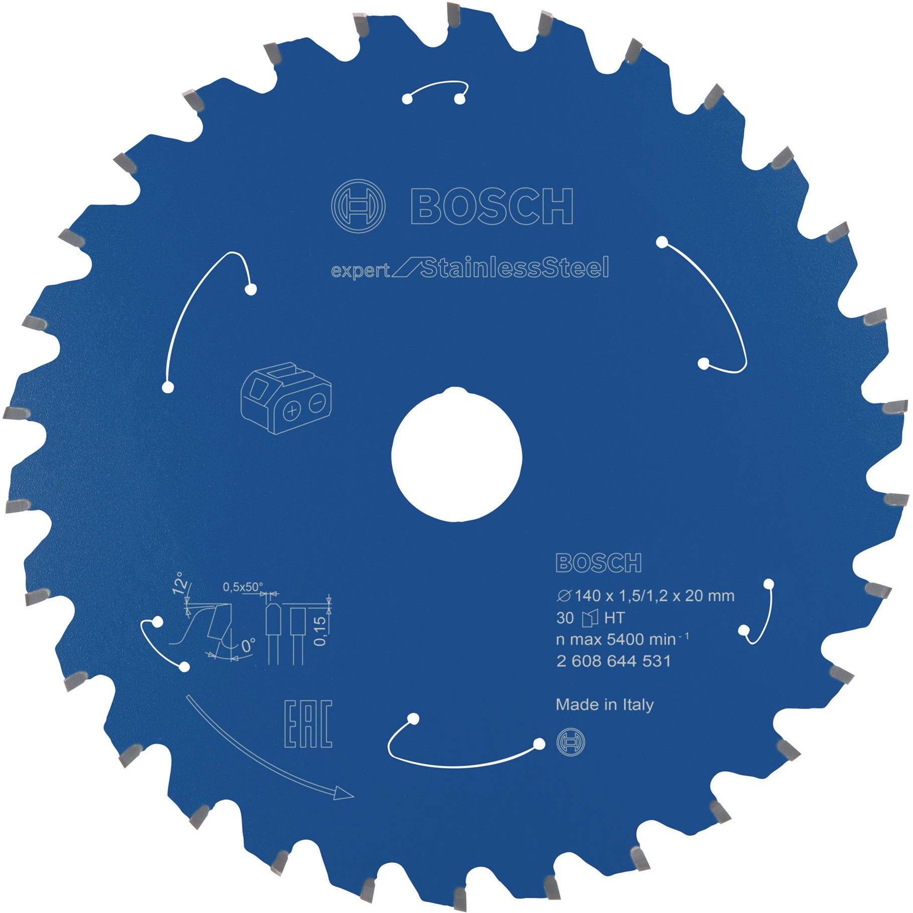 EXPERT Stainless Steel Kreissägeblatt, Ø 140mm, 30Z