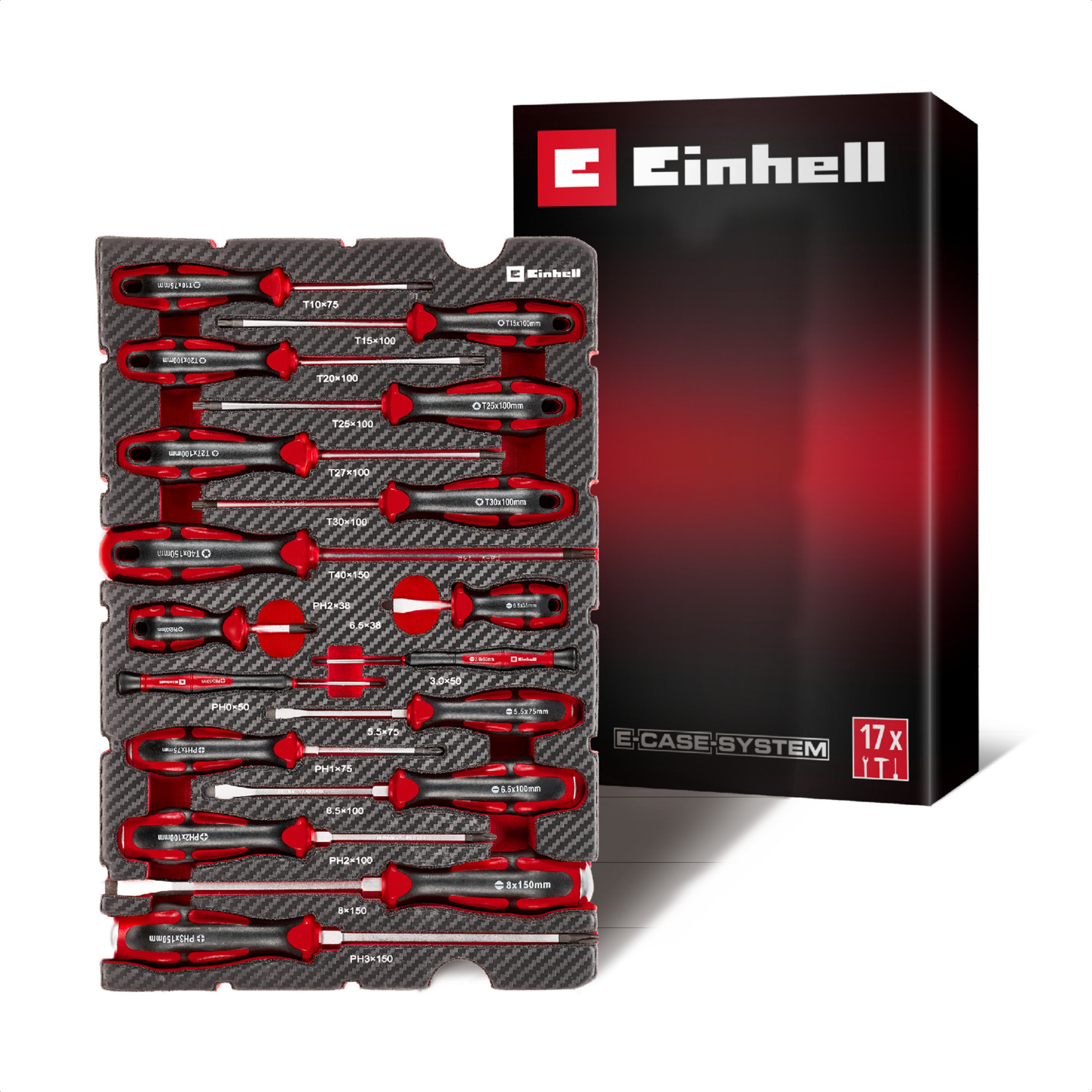 Schraubendreher-Set, in E-Case-Einleger, Werkzeug-Set