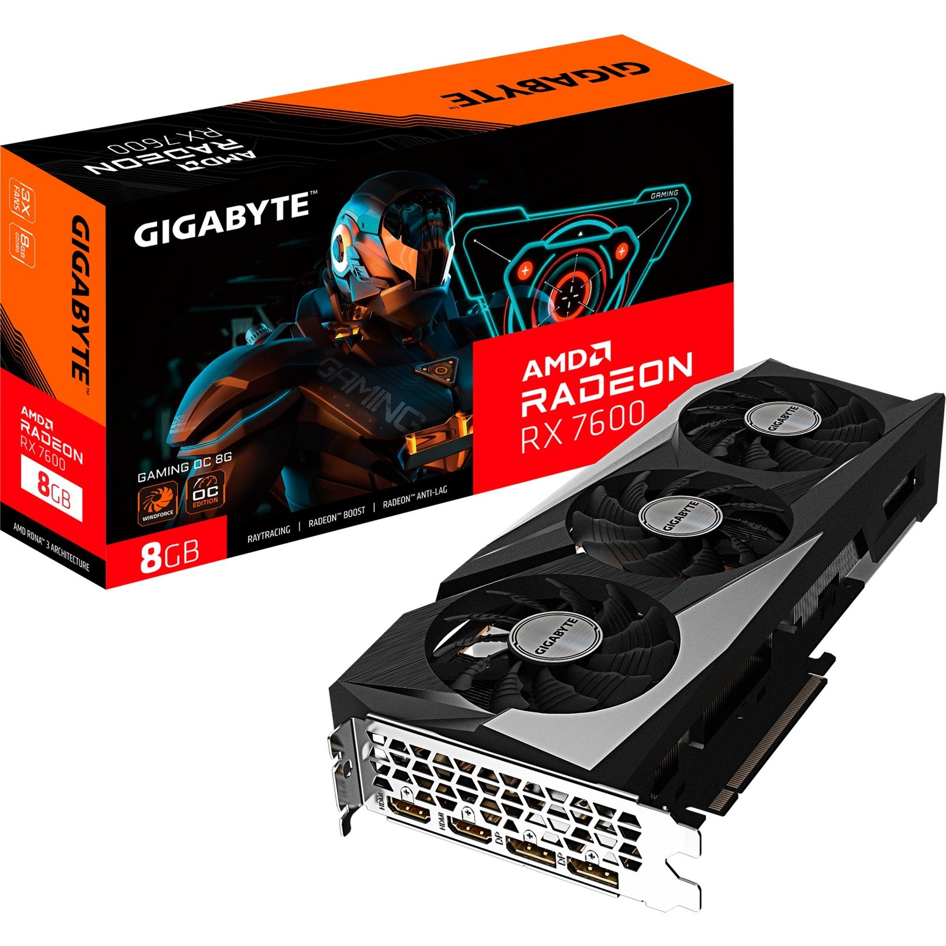 Gigabyte Radeon RX 7600 GAMING OC 8G, Grafikkarte | 04719331313425 Gigabyte Radeon RX 7600 GAMING OC 8G, Grafikkarte | 04719331313425