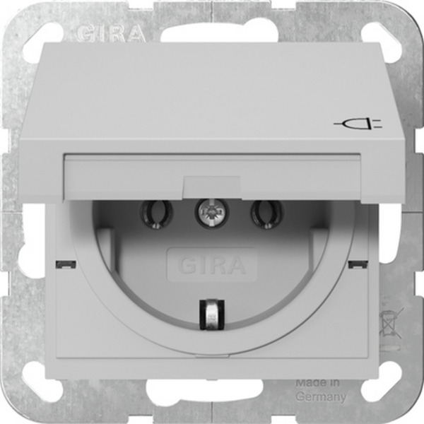 Schutzkontaktsteckdose Typ F 16 Ampere 250 Volt mit Klappdeckel