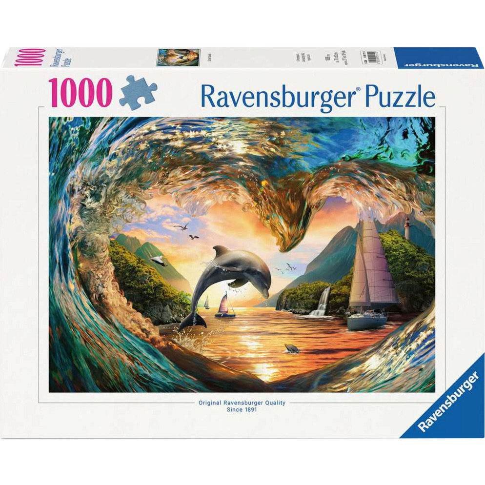 Puzzle Sprung in den Sonnenuntergang