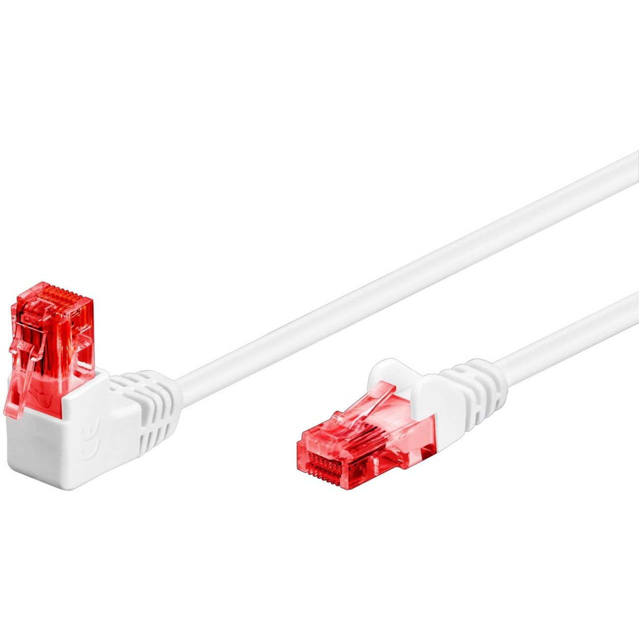 Patchkabel Cat.6 U/UTP, 1x 90° gewinkelt
