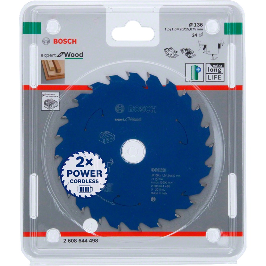 EXPERT Wood Kreissägeblatt, Ø 136mm, 24Z