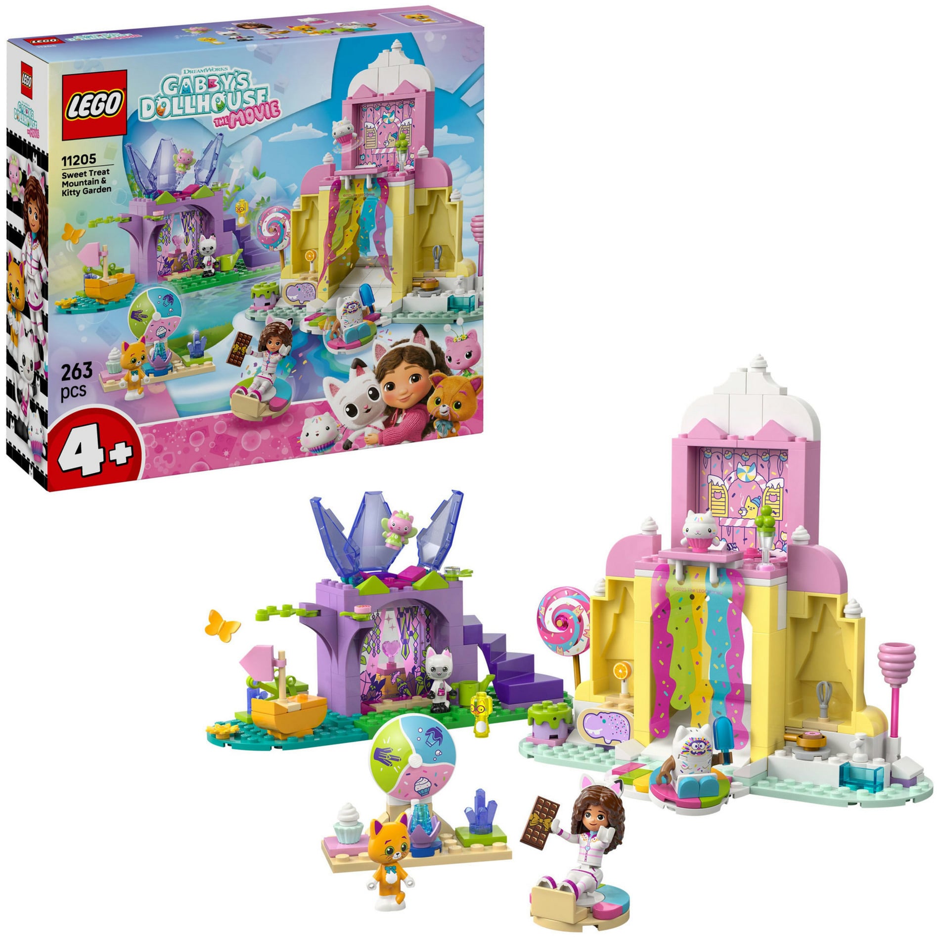 11205 Gabby´s Dollhouse Zuckerguss-Gebirge und Kätzchen-Garten, Konstruktionsspielzeug