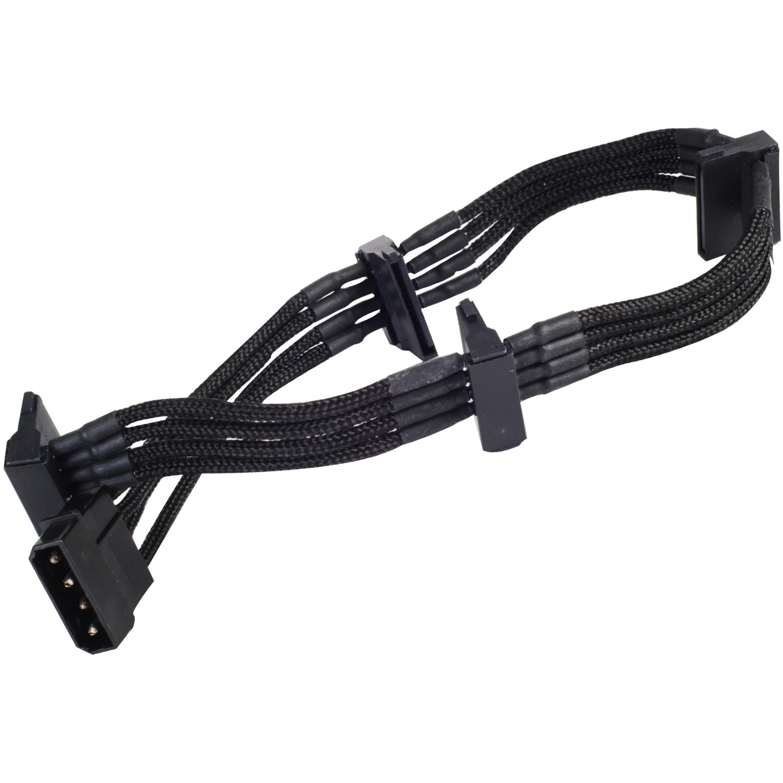 SST-PP07-BTSB, 1x 4-Pin-5,25" > 4x 15-Pin-SATA, Adapter