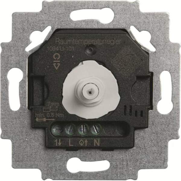Raumtemperaturregler Einsatz 1094 U-101 mit Schließerkontakt und Display, Unterputz, Heizungsthermostat