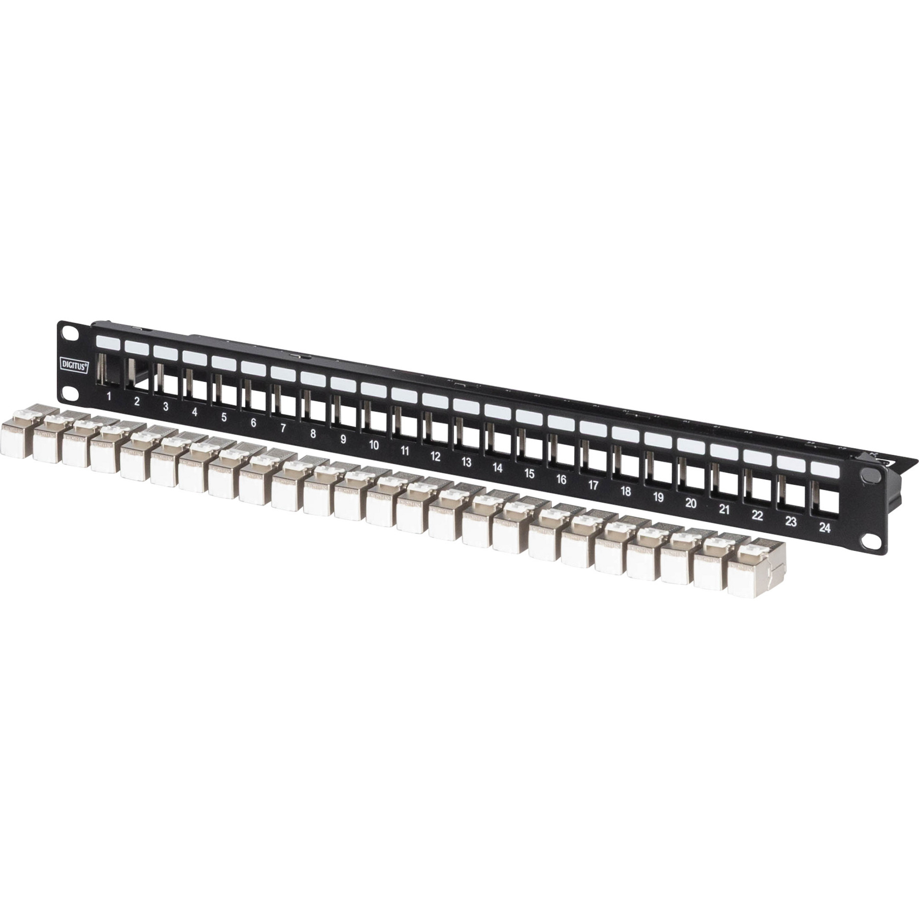 Modulares Patchpanel, 24-Port, bestückt mit 24x DN-93615