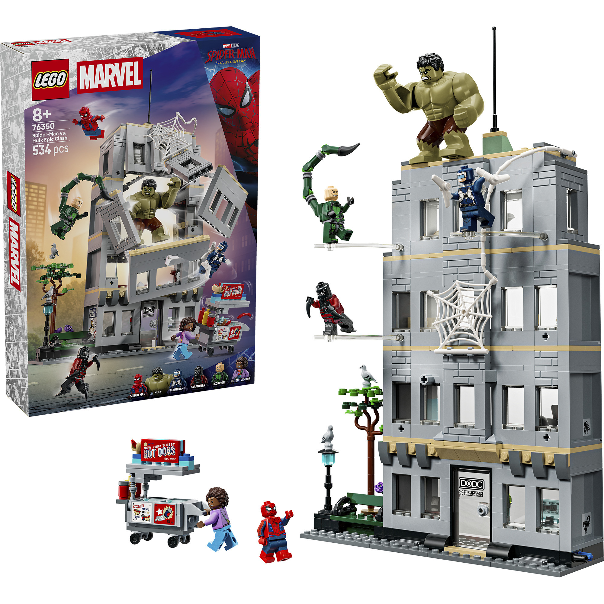 76350 Marvel Super Heroes Großer Showdown: Spider-Man vs. Hulk, Konstruktionsspielzeug